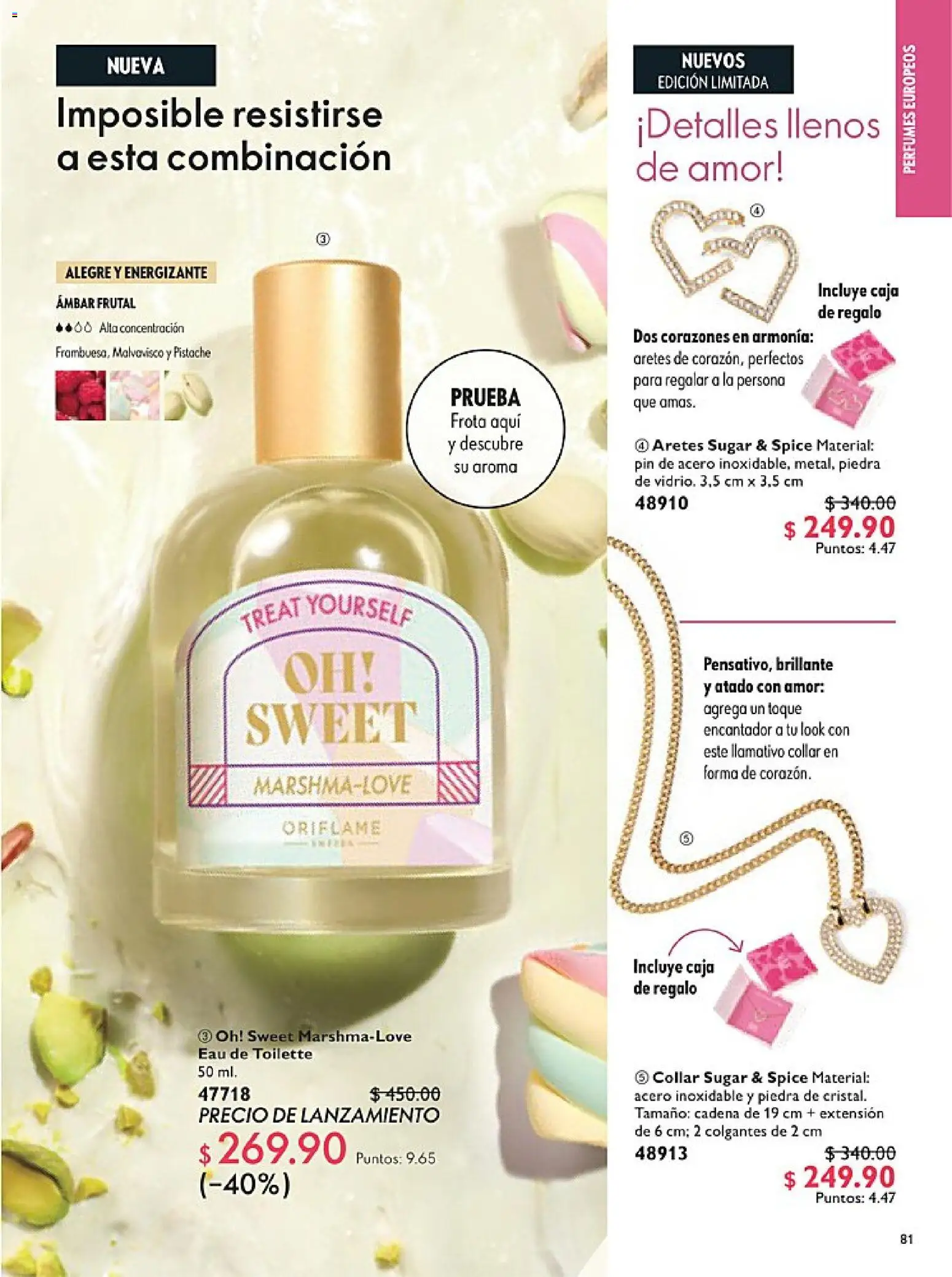 Nuevas ofertas de Oriflame válidas en toda la República Mexicana desde el 14.02.2026. ¡Encuentra las mejores ofertas en Oriflame campaña 3 2026! | Página: 81 | Productos: Extensión, Collar, Eau de toilette, Cadena