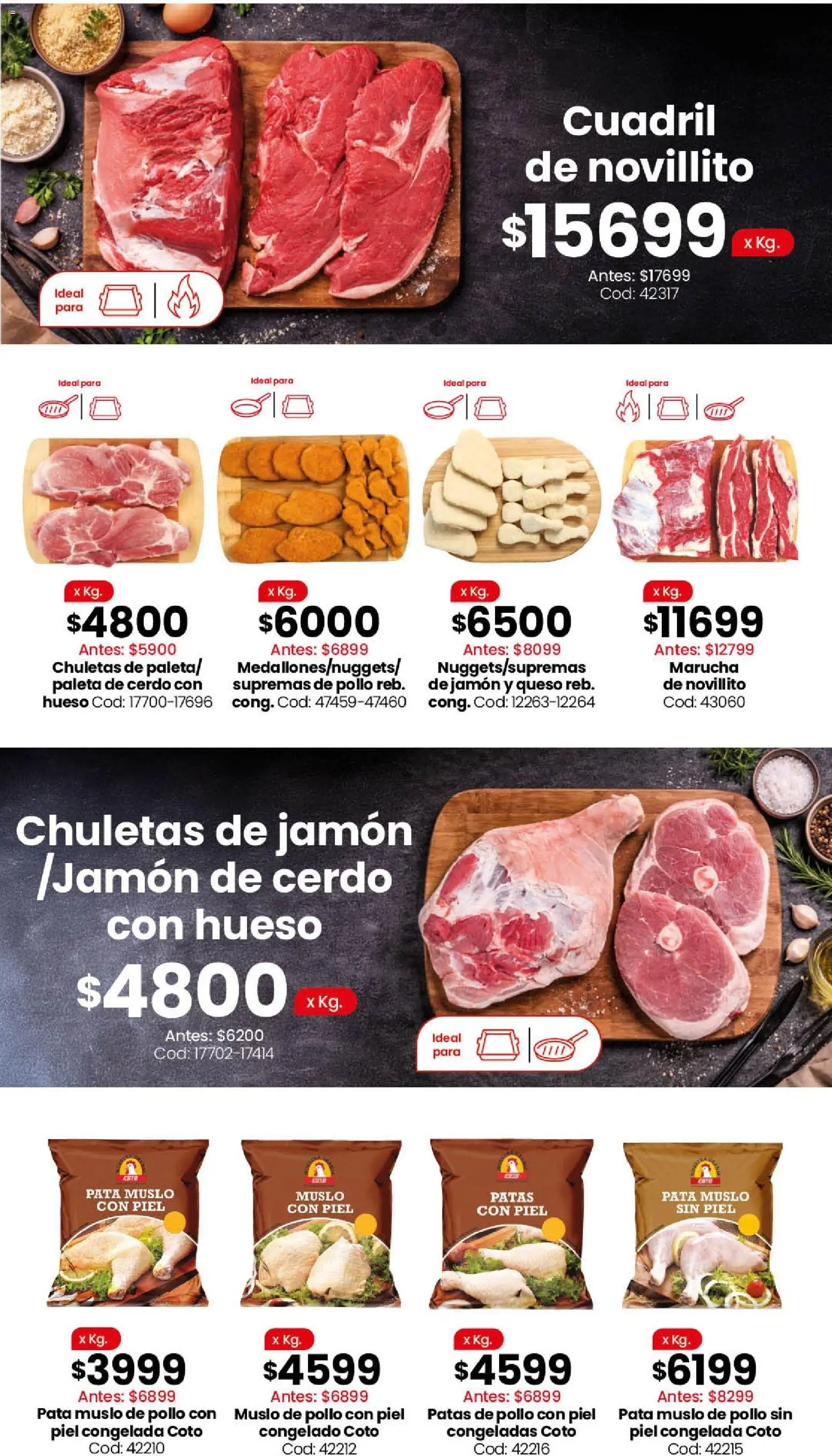 Coto - Ofertas Carnes, │ válido desde el 30.03.2026 | Página: 2 | Productos: Pollo, Paleta, Jamón, Cerdo