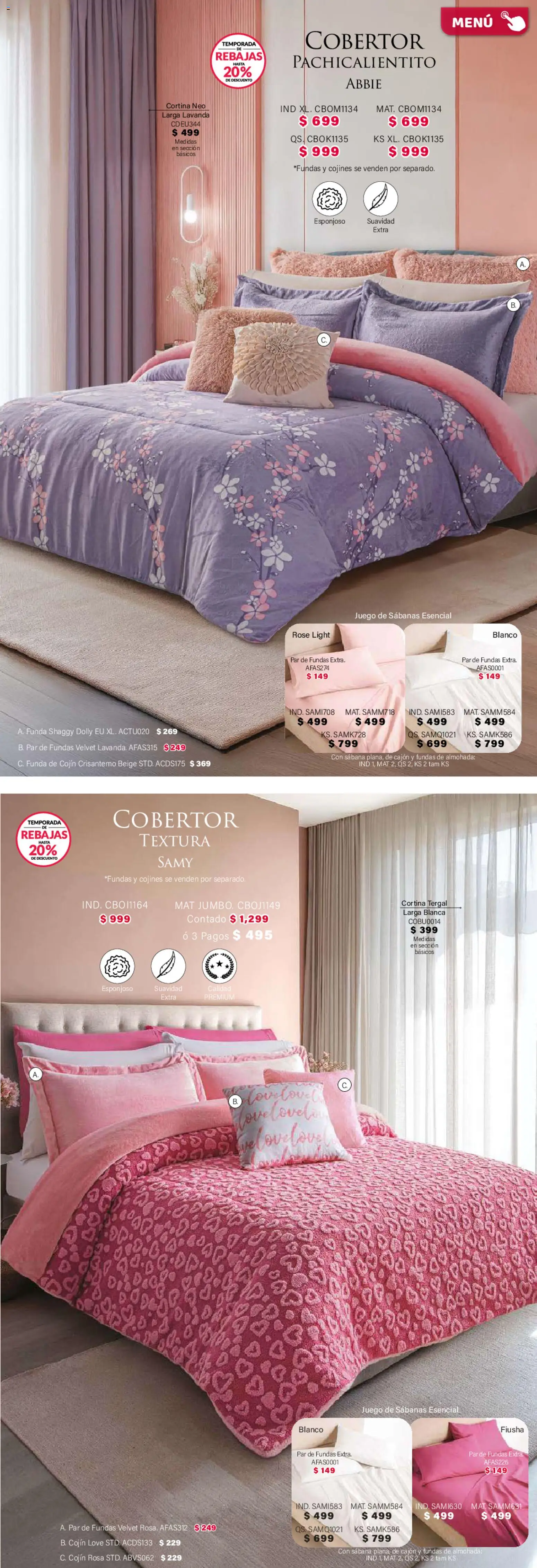 Nuevas ofertas de Colchas Concord válidas en toda la República Mexicana desde el 01.02.2026. ¡Encuentra las mejores ofertas en Colchas Concord catálogo! | Página: 179 | Productos: Cobertor, Funda, Almohada, Sabanas