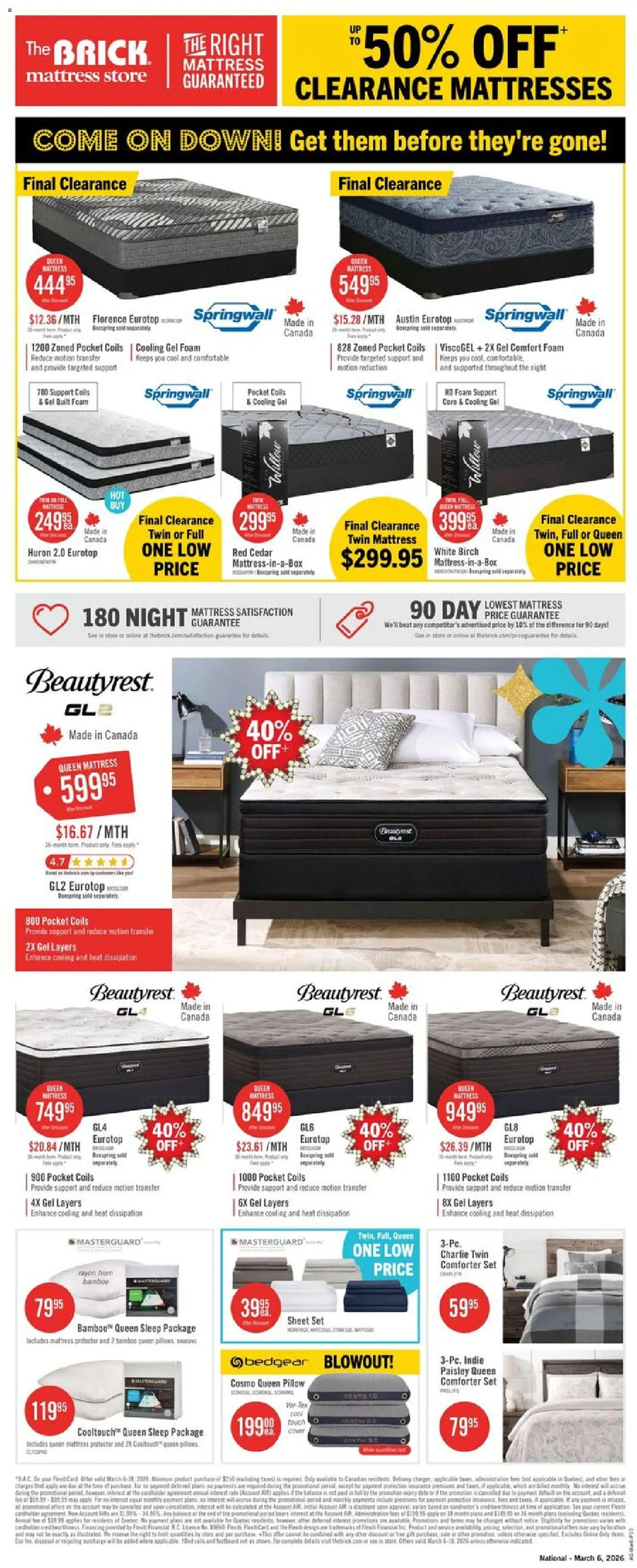 The Brick flyer valid from 06.03.2026 | Page: 14 | Products: Mattress, Pillow