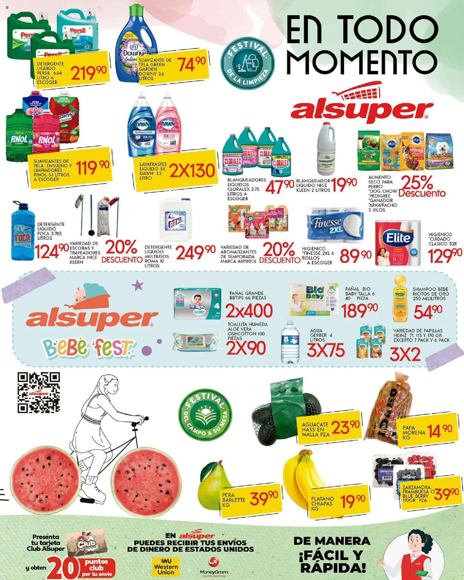 Nuevas ofertas de Alsuper válidas en toda la República Mexicana desde el 31.10.2025. ¡Encuentra las mejores ofertas en Alsuper folleto Chihuahua-Ciudad! | Página: 8 | Productos: Plátano, Detergente, Pera, Suavizante
