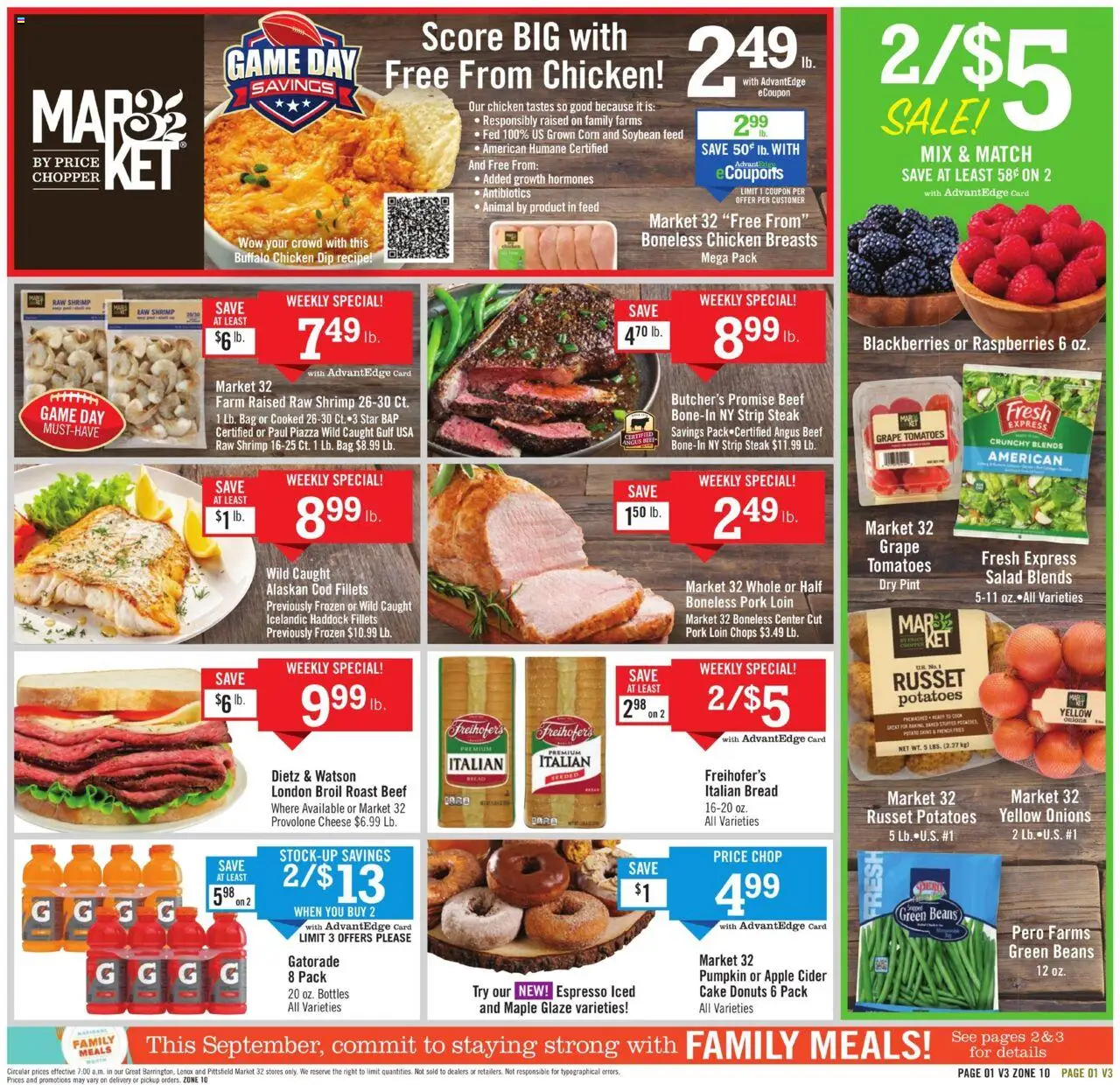 Price Chopper Weekly Current - MA - valid from 14.09.2025 | Page: 1 | Products: Cider, Bread, Potatoes, Bag