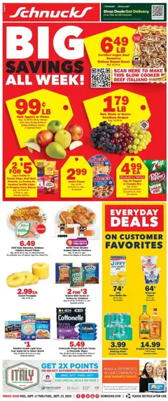 Preview of Schnucks weekly ads valid from 17.09.2025