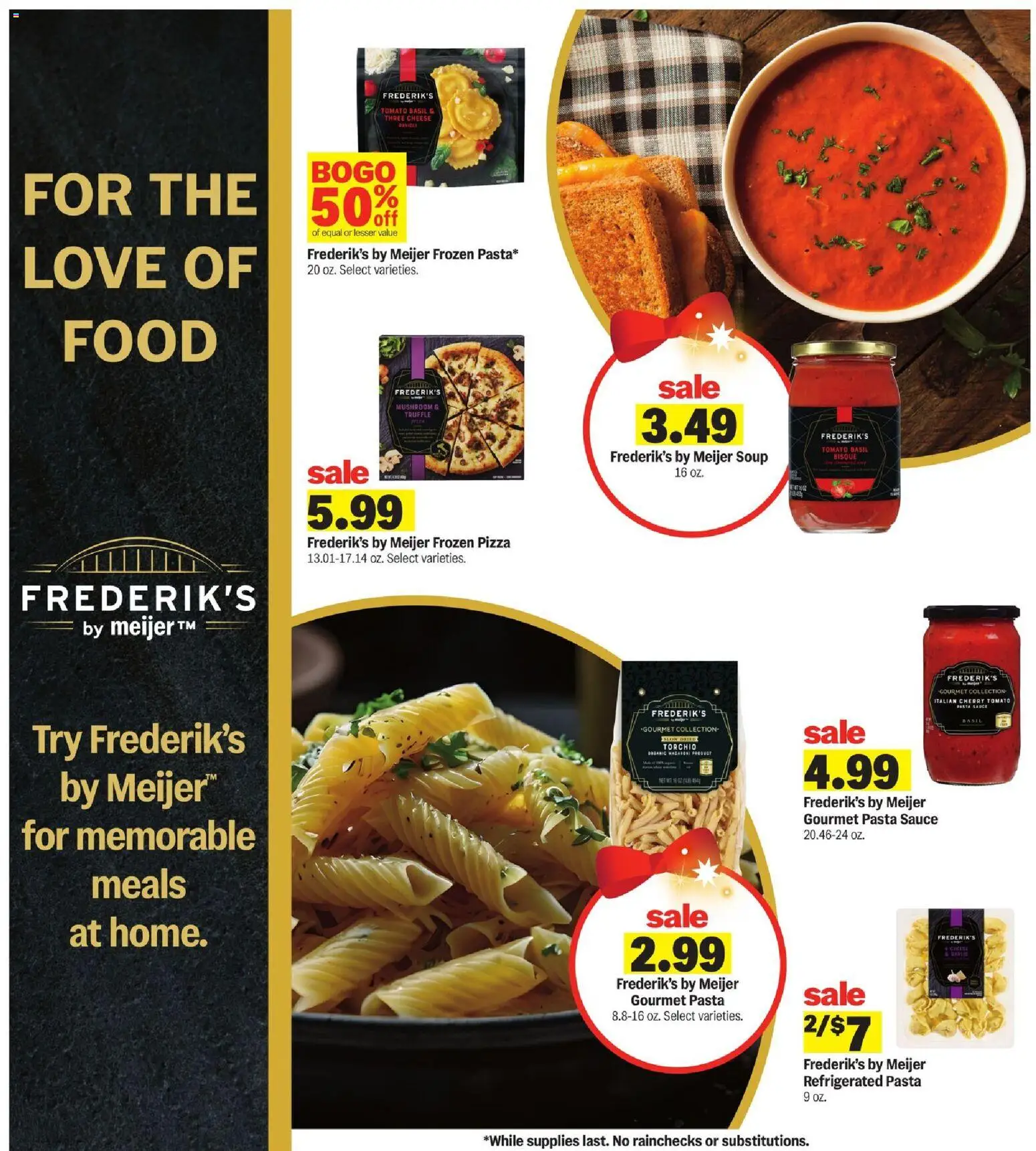 Meijer Weekly Ad - MI - valid from 05.11.2025 | Page: 22 | Products: Cheese, Pizza, Pasta, Sauce