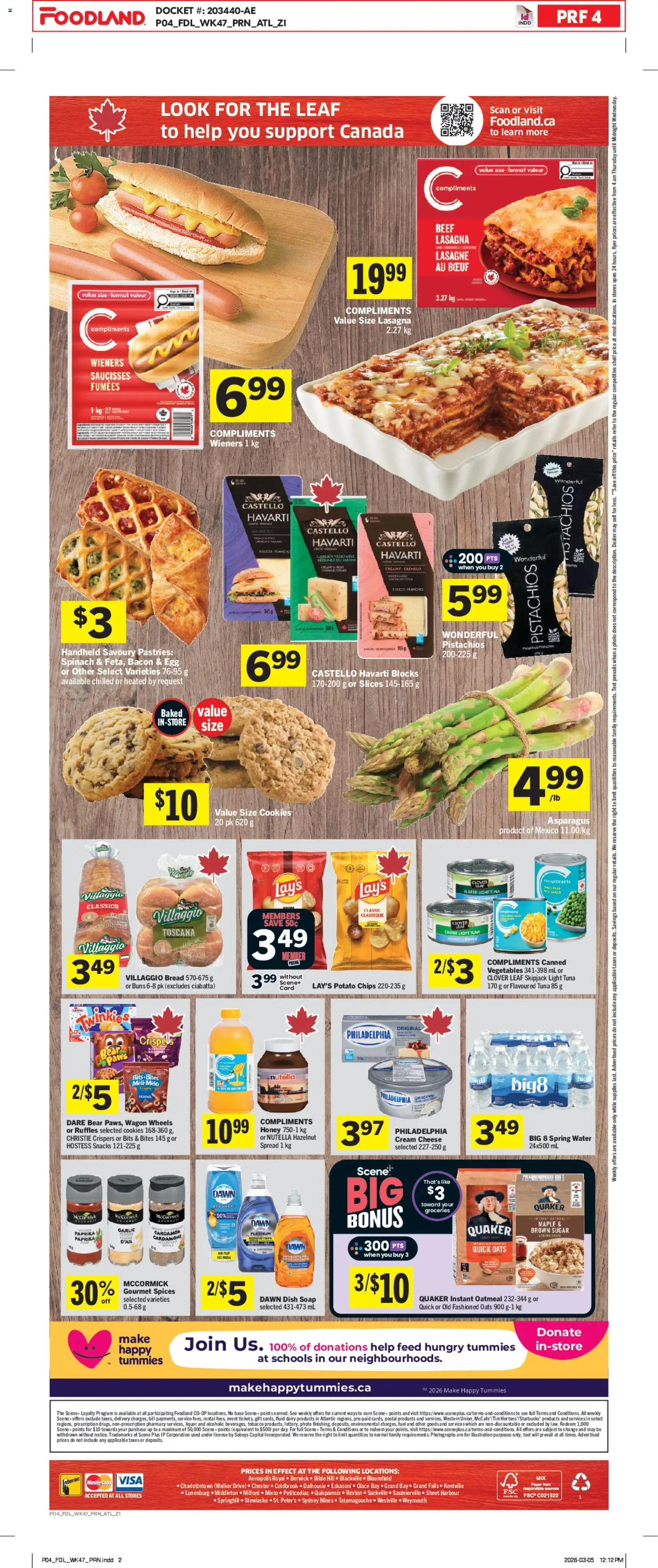 Foodland flyer valid from 19.03.2026 | Page: 2 | Products: Chips, Cream, Shelf, Cheese