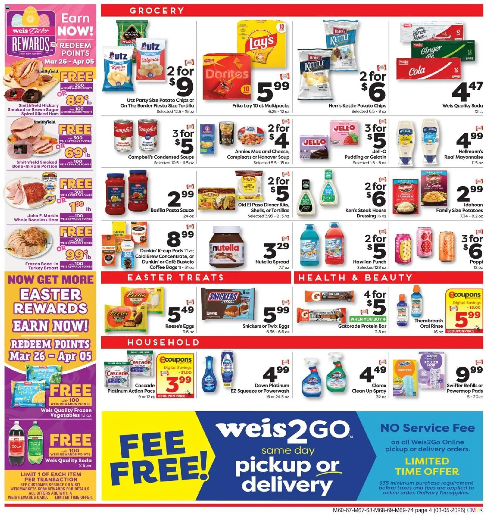 Weis Grand Opening Leonardtown - valid from 05.03.2026 | Page: 4 | Products: Eggs, Coffee, Ham, Sugar