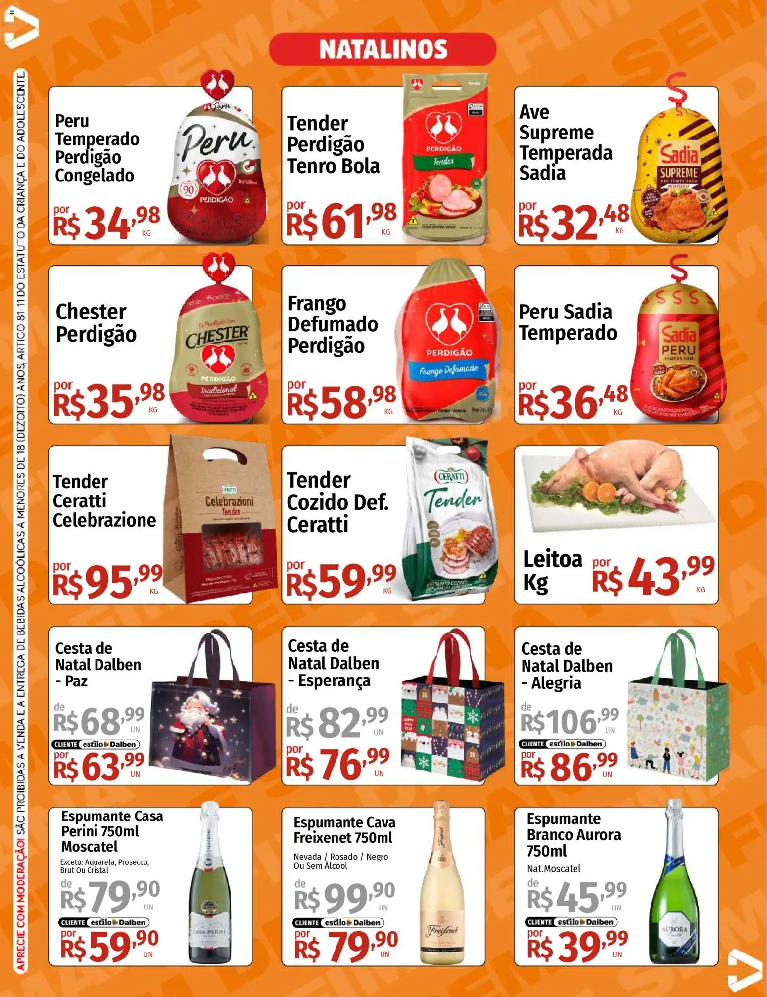 Supermercado Dalben Folheto - válido de 05.12.2025 | Página: 4 | Produtos: Tender ceratti, Cesta, Presunto, Frango