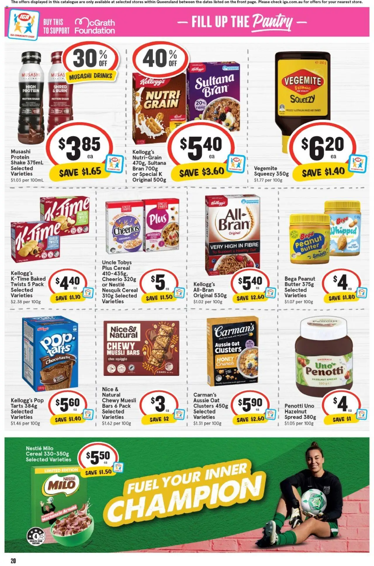 IGA catalogue - valid from 10.09.2025 | Page: 21 | Products: Butter, Honey, Cereal, Vegemite