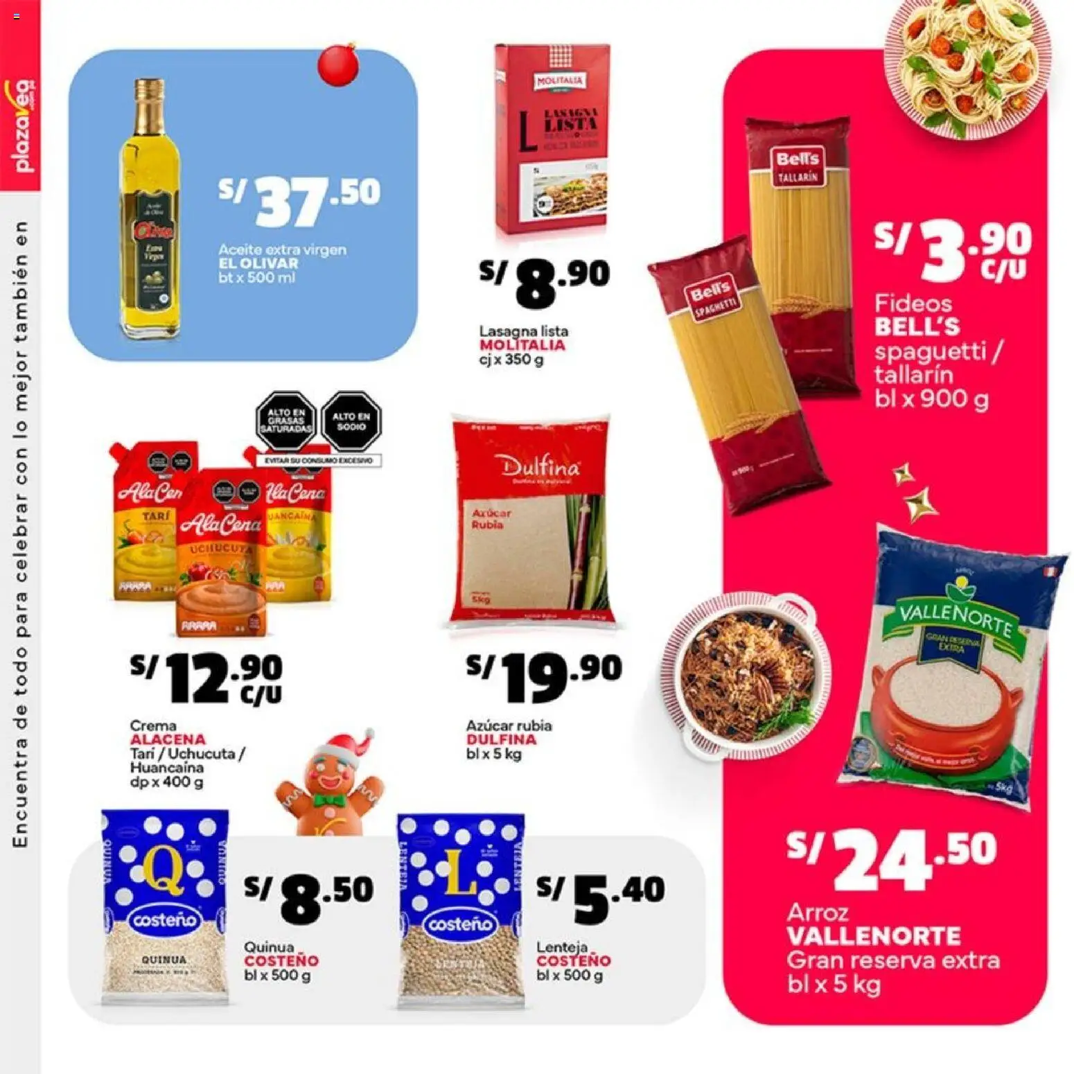 Catálogo Plaza Vea válido desde 17.11.2025 | Página: 8 | Productos: Aceite, Arroz, Fideos, Crema