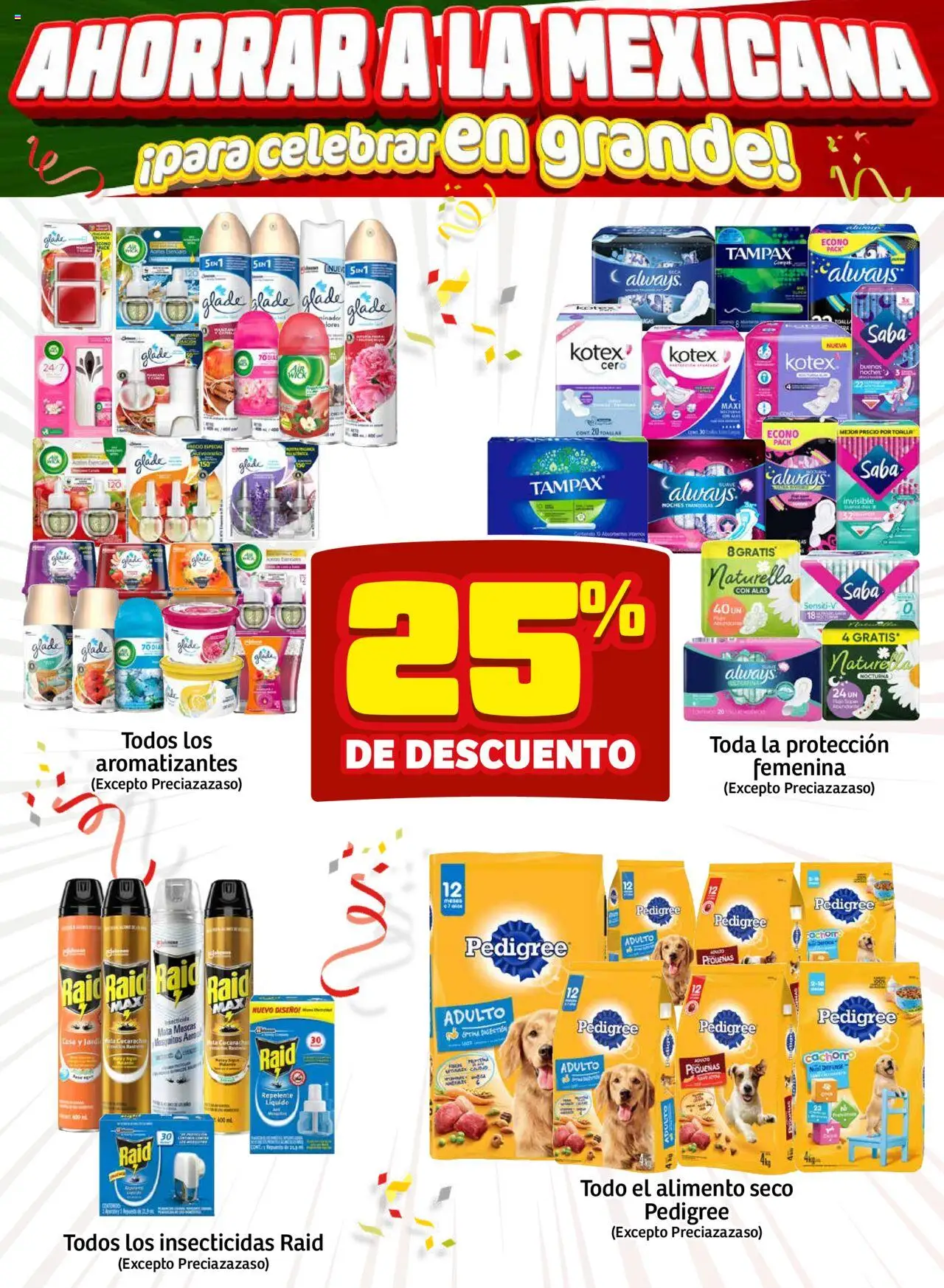Nuevas ofertas de Soriana válidas en toda la República Mexicana desde el 10.09.2025. ¡Encuentra las mejores ofertas en Soriana - Ahorrar a la mexicana Mercado Nacional! | Página: 14 | Productos: Mata moscas, Repelente, Toallas
