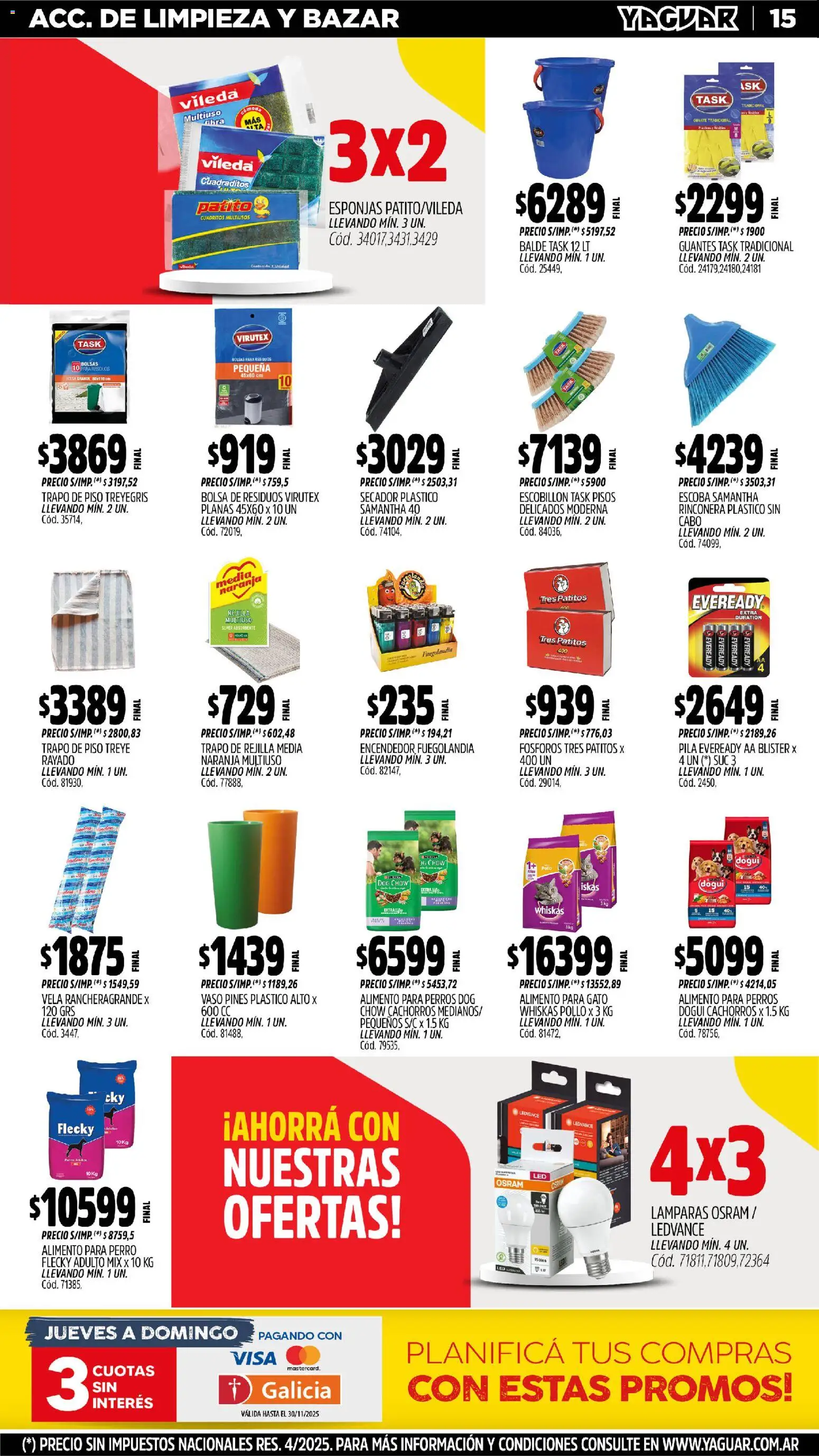 Yaguar - Jujuy │ válido desde el 17.11.2025 | Página: 16 | Productos: Pila, Encendedor, Rejilla, Guantes