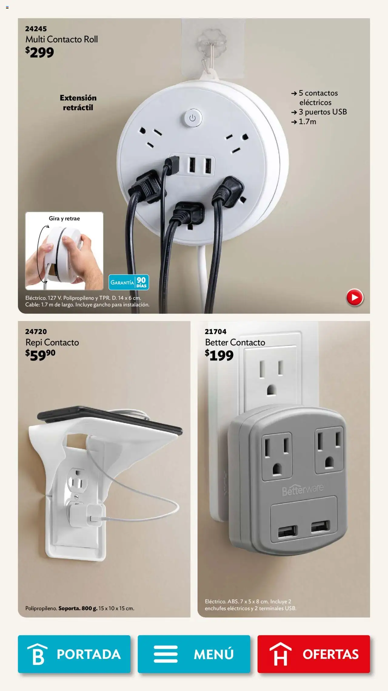 Nuevas ofertas de Betterware válidas en toda la República Mexicana desde el 01.09.2025. ¡Encuentra las mejores ofertas en Betterware - Campaña 9 2025! | Página: 69 | Productos: Usb, Extensión, Cable