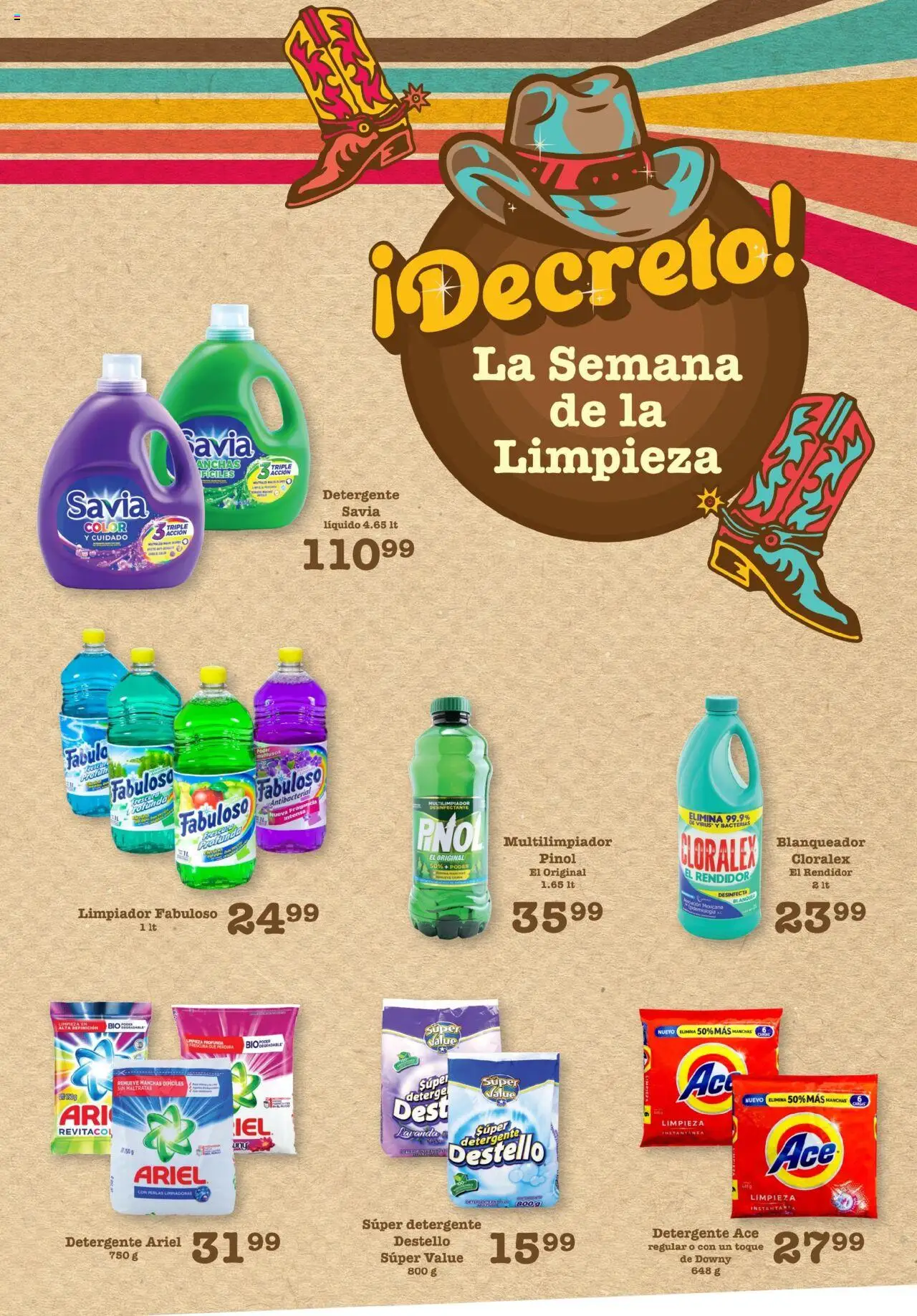 Nuevas ofertas de S-Mart válidas en toda la República Mexicana desde el 01.08.2025. ¡Encuentra las mejores ofertas en S-Mart - Folleto de Feria - Monterrey! | Página: 3 | Productos: Detergente, Limpiador, Fragancia
