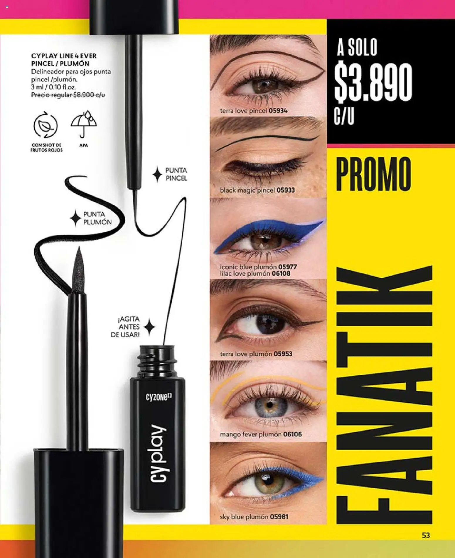 Catálogo CyZone Campaña 5 │ válido desde el 01.03.2026 | Página: 53 | Productos: Mango, Delineador, Plumón, Pincel