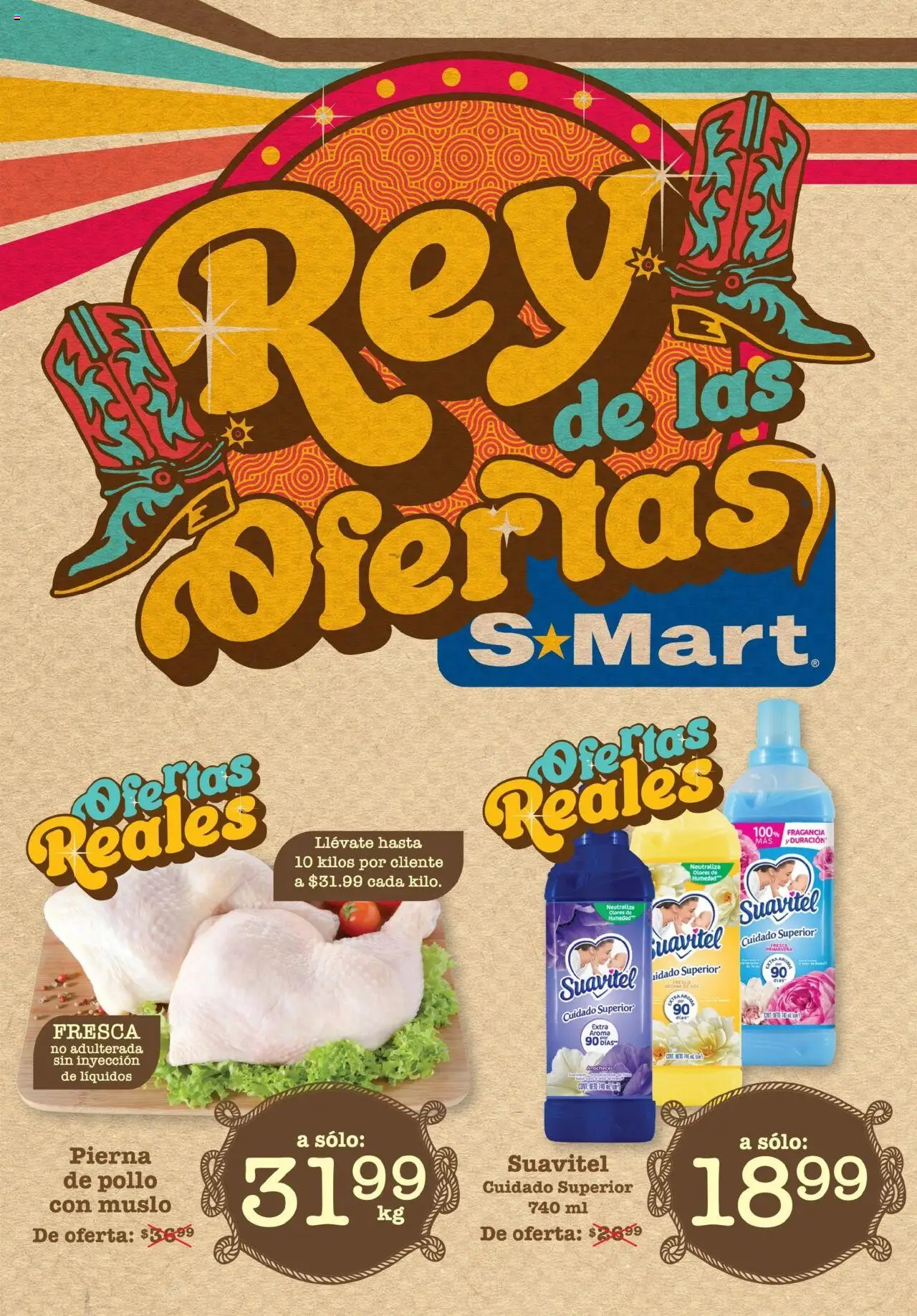 Nuevas ofertas de S-Mart válidas en toda la República Mexicana desde el 01.08.2025. ¡Encuentra las mejores ofertas en S-Mart - Folleto de Feria - Nuevo Laredo! | Página: 1 | Productos: Pollo, Fragancia
