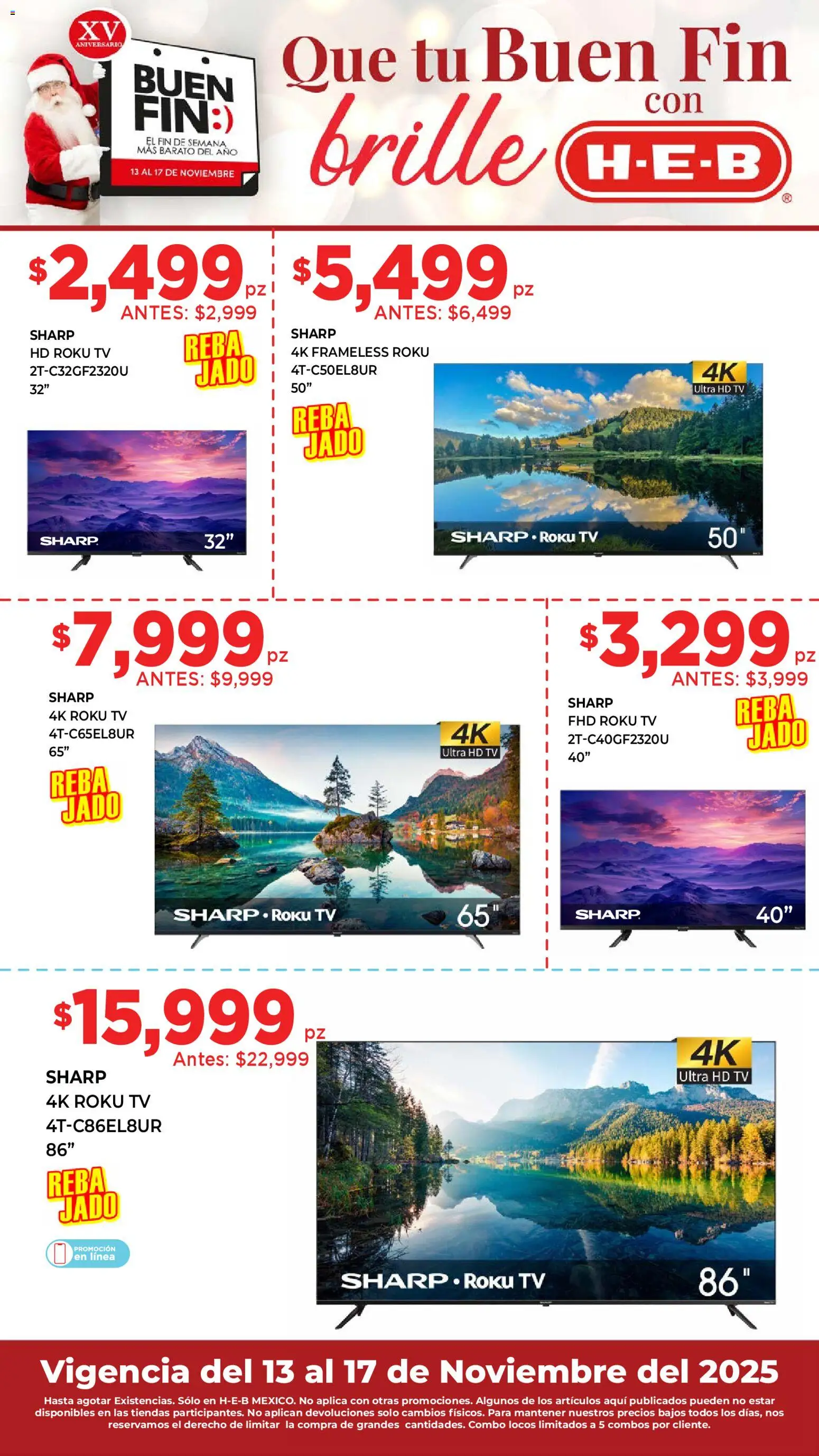 Nuevas ofertas de H-E-B válidas en toda la República Mexicana desde el 13.11.2025. ¡Encuentra las mejores ofertas en H-E-B Buen Fin! | Página: 7