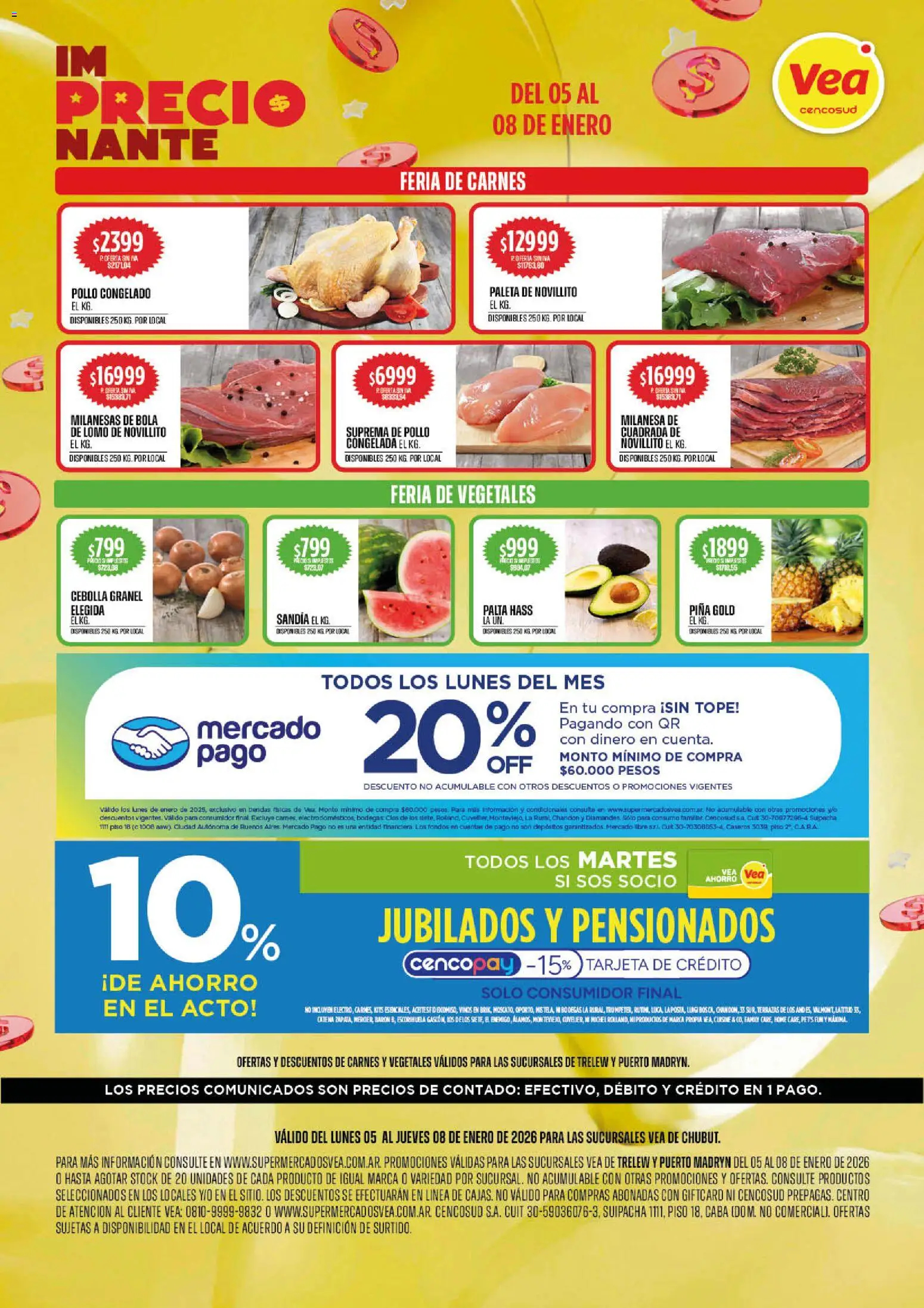 Vea - Ofertas Semanal  │ válido desde el 05.01.2026 | Página: 1 | Productos: Pollo, Cebolla, Milanesa, Piña