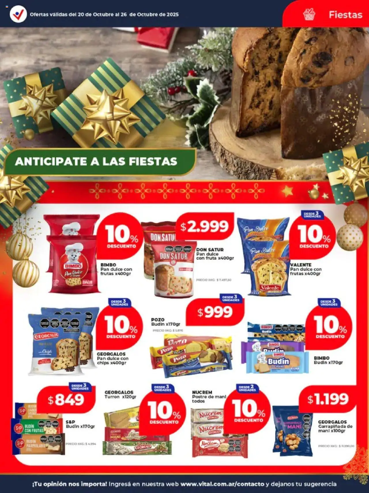 Vital - Ofertas - Neuquén │ válido desde el 20.10.2025 | Página: 16 | Productos: Budín, Mani, Pan, Turrón