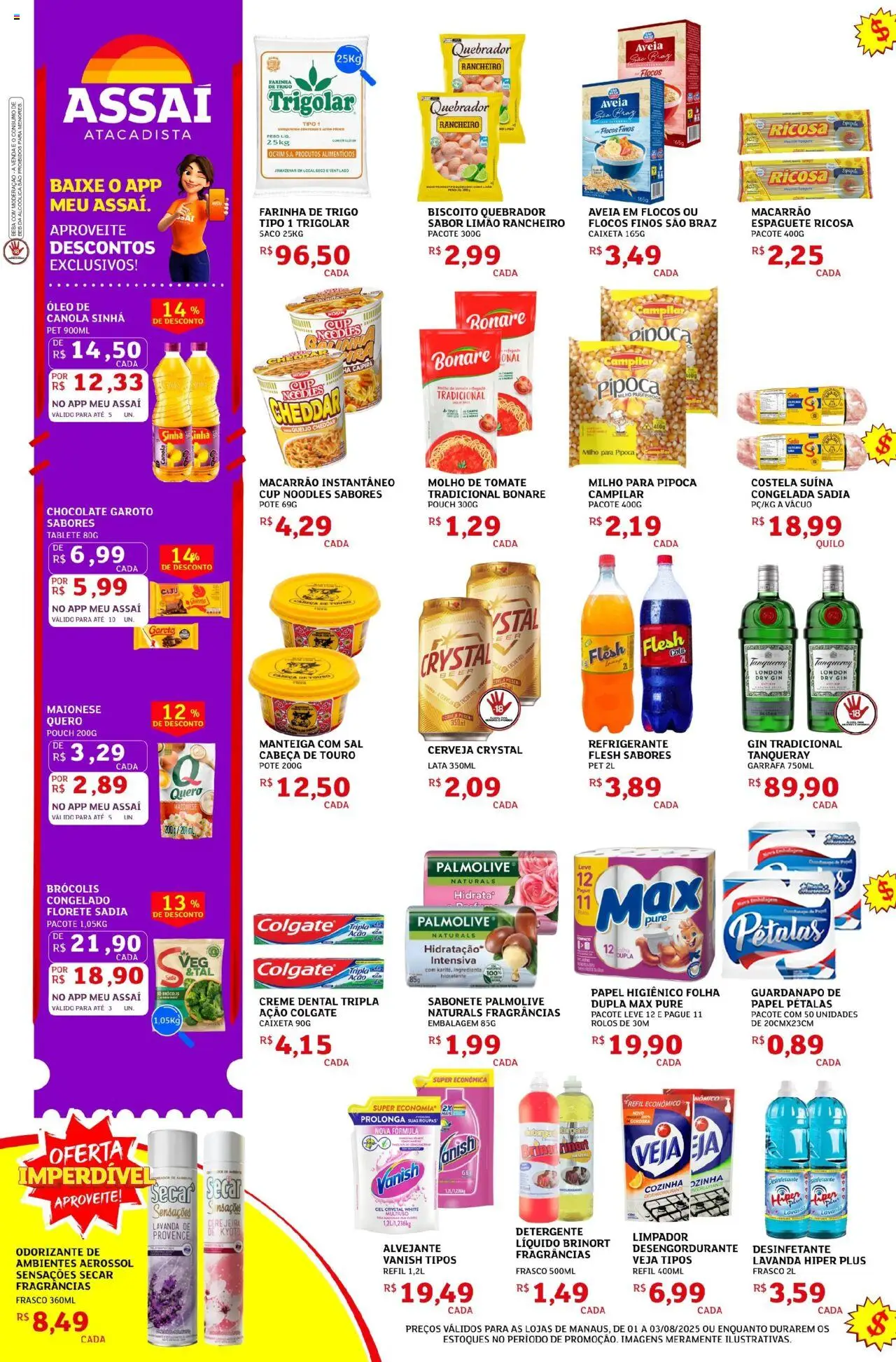 Assaí Atacadista Folheto - válido de 01.08.2025 | Página: 2 | Produtos: Molho de tomate, Caneca, Creme, Maionese