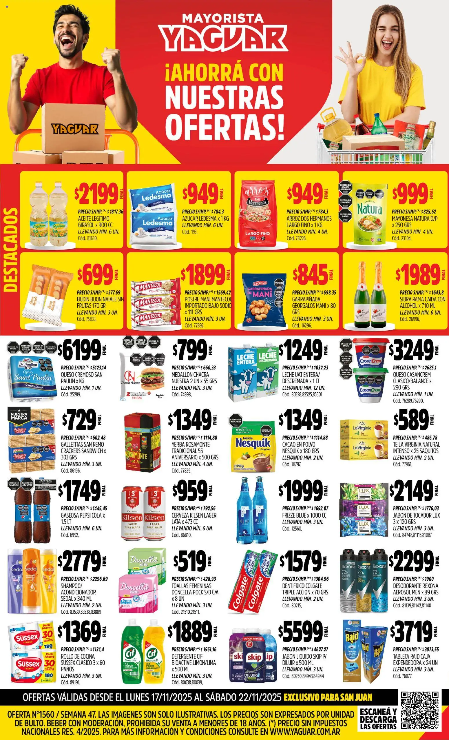 Yaguar - San Juan │ válido desde el 17.11.2025 | Página: 1 | Productos: Jabón líquido, Mayonesa, Jabón, Desodorante