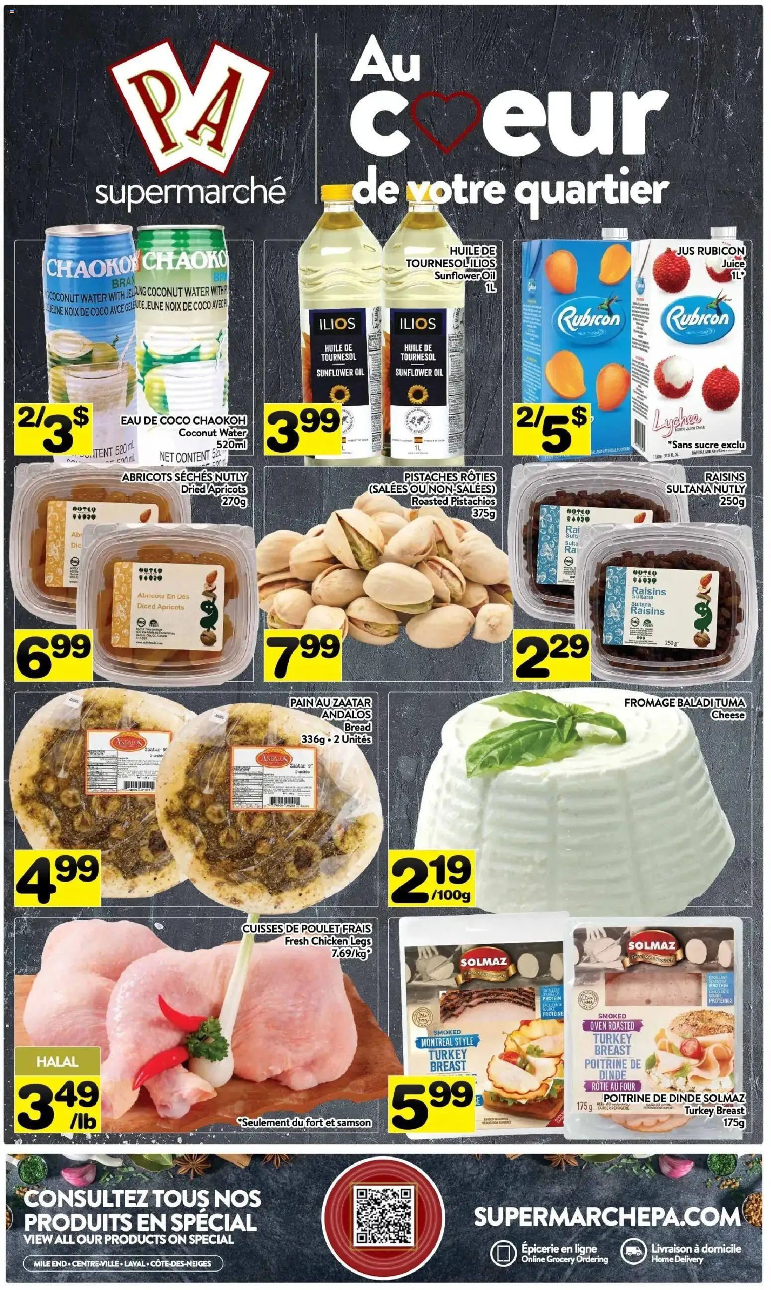 Pa Supermarché flyer valid from 09.03.2026 | Page: 7 | Products: Cheese, Oil, Bread, Juice