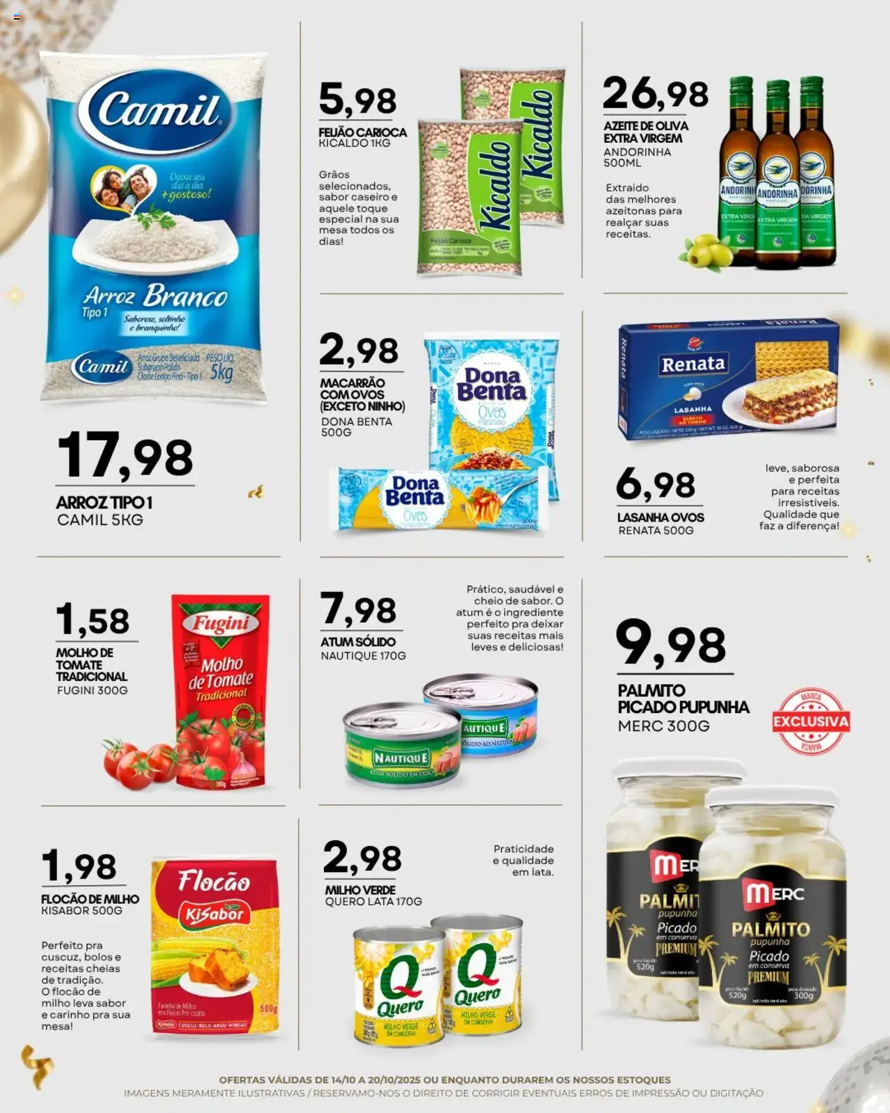 Mercadão Atacadista Folheto - válido de 14.10.2025 | Página: 4 | Produtos: Forno, Mesa, Macarrão, Atum
