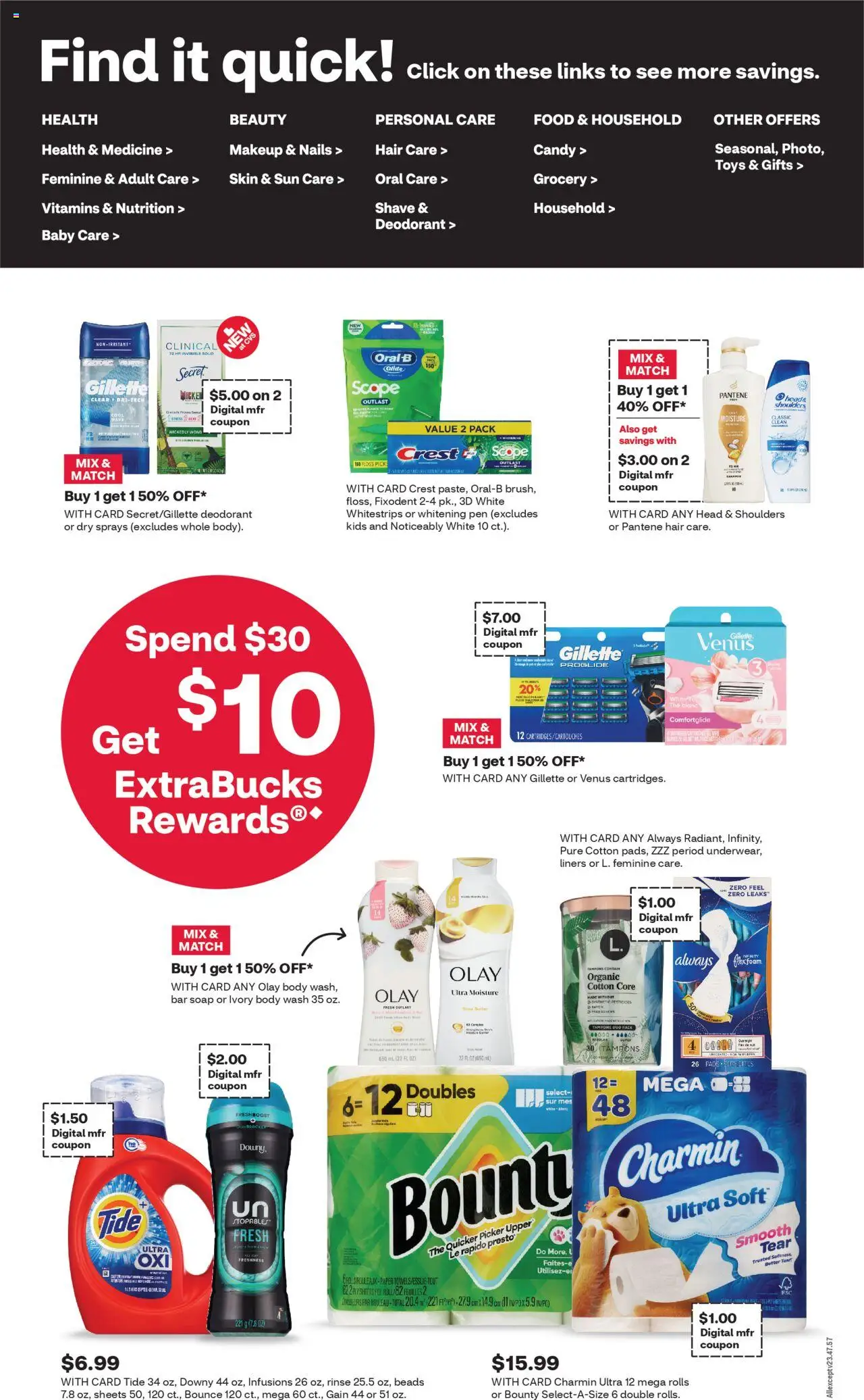 CVS Pharmacy Weekly Ad - TX - valid from 12.10.2025 | Page: 4 | Products: Soap, Pads, Tampons, Body Wash