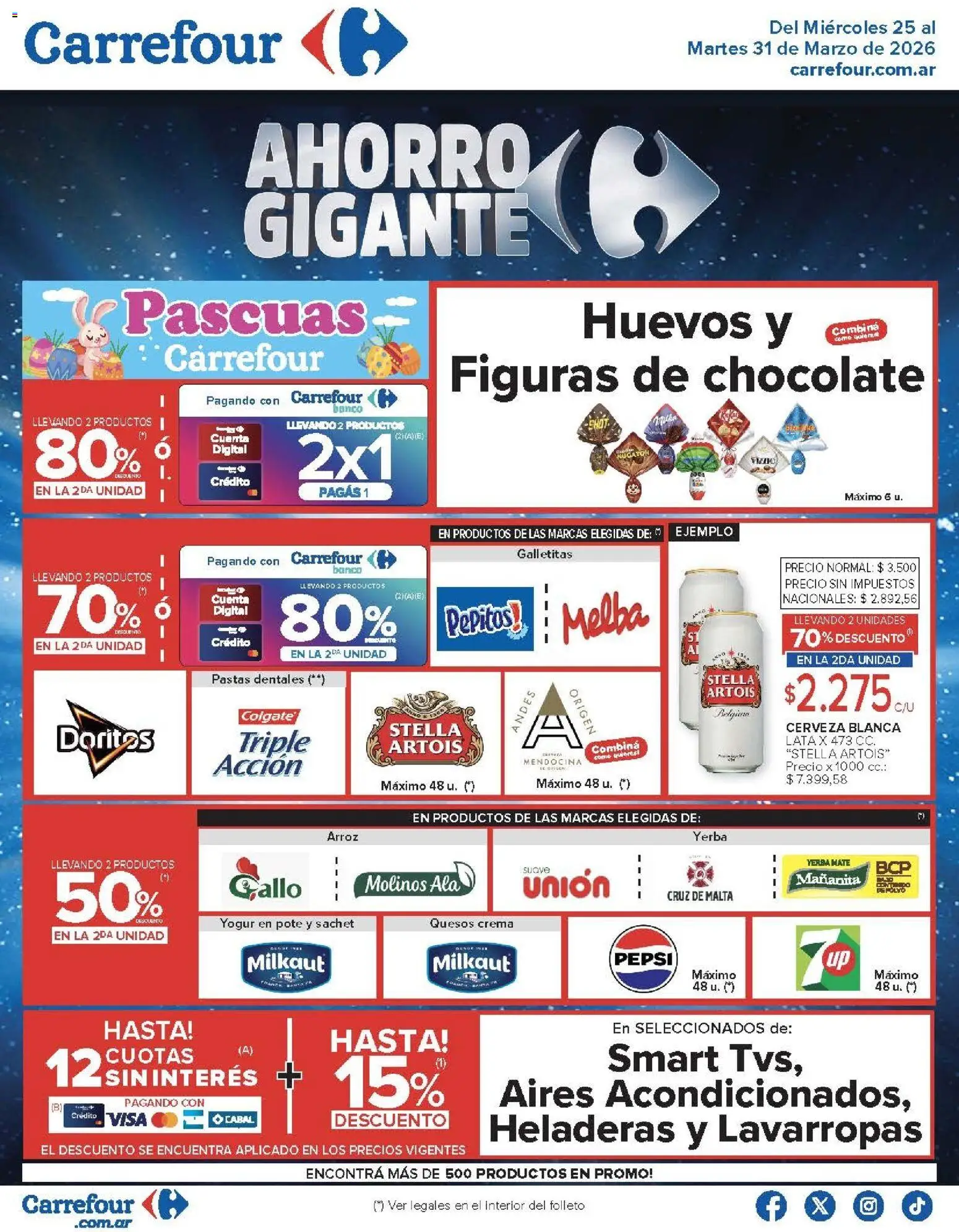 Carrefour ofertas │ válido desde el 25.03.2026 | Página: 2 | Productos: Banco, Galletitas, Yerba, Chocolate