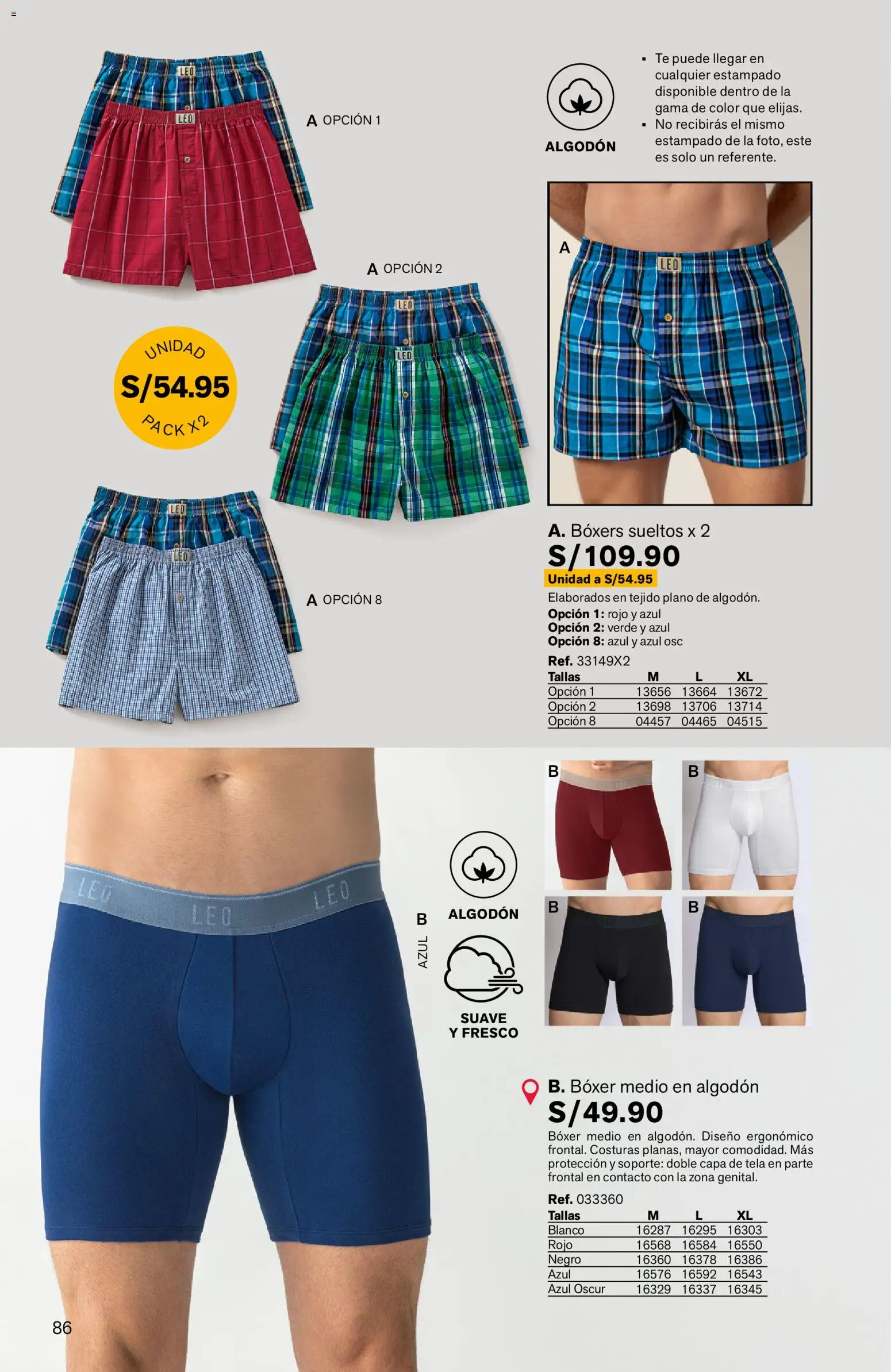 Catálogo Leonisa válido desde 27.04.2026 | Página: 86 | Productos: Té, Boxers