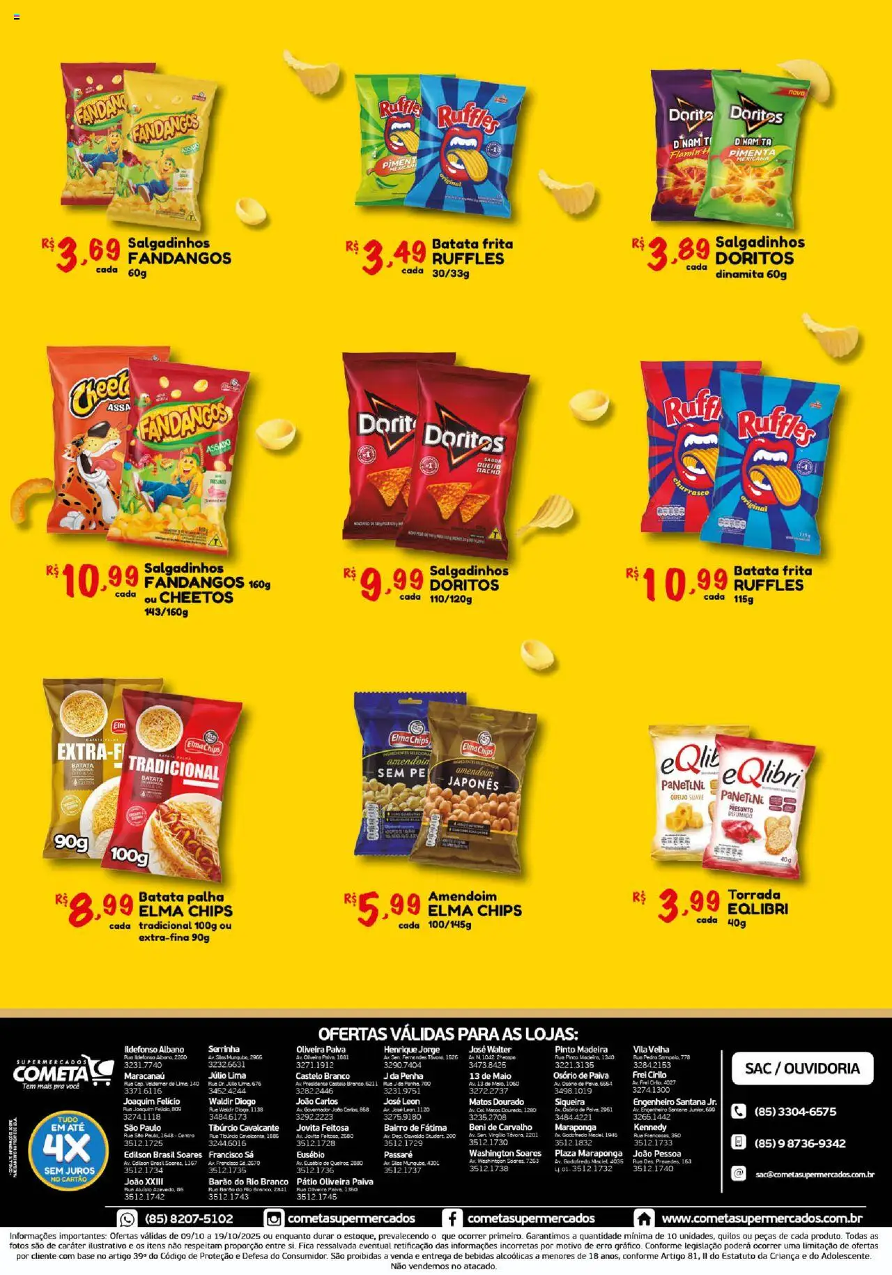 Cometa Supermercados Folheto - válido de 09.10.2025 | Página: 2 | Produtos: Amendoim, Pimenta, Elma Chips, Queijo