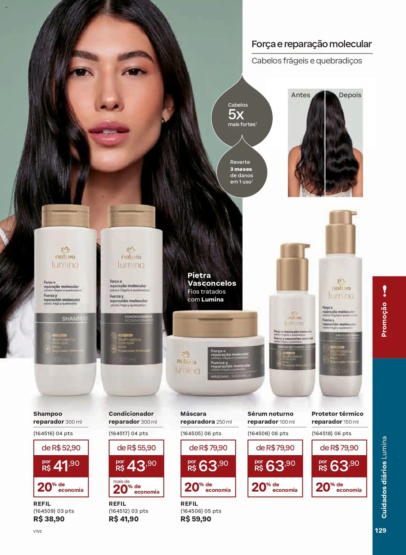 Natura Folheto - válido de 19.02.2026 | Página: 129 | Produtos: Shampoo, Condicionador, Sérum