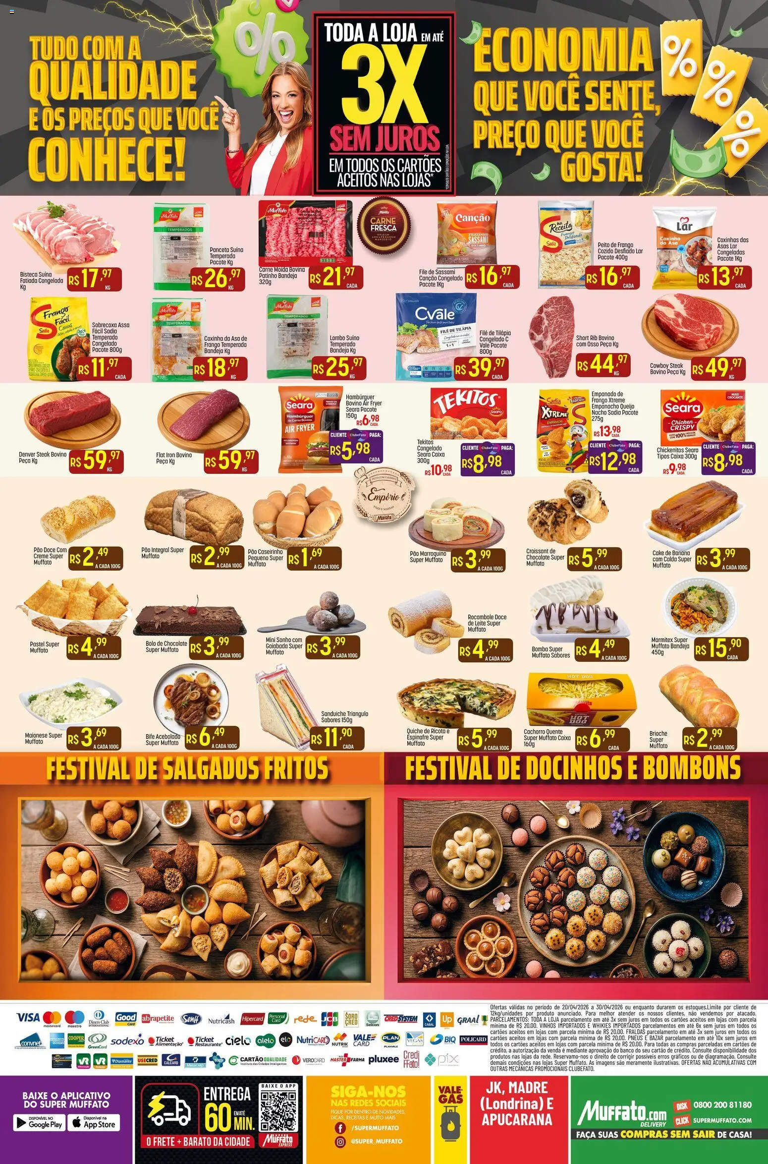 Super Muffato Folheto - válido de 20.04.2026 | Página: 6 | Produtos: Caixa, Faca, Maionese, Peito de frango