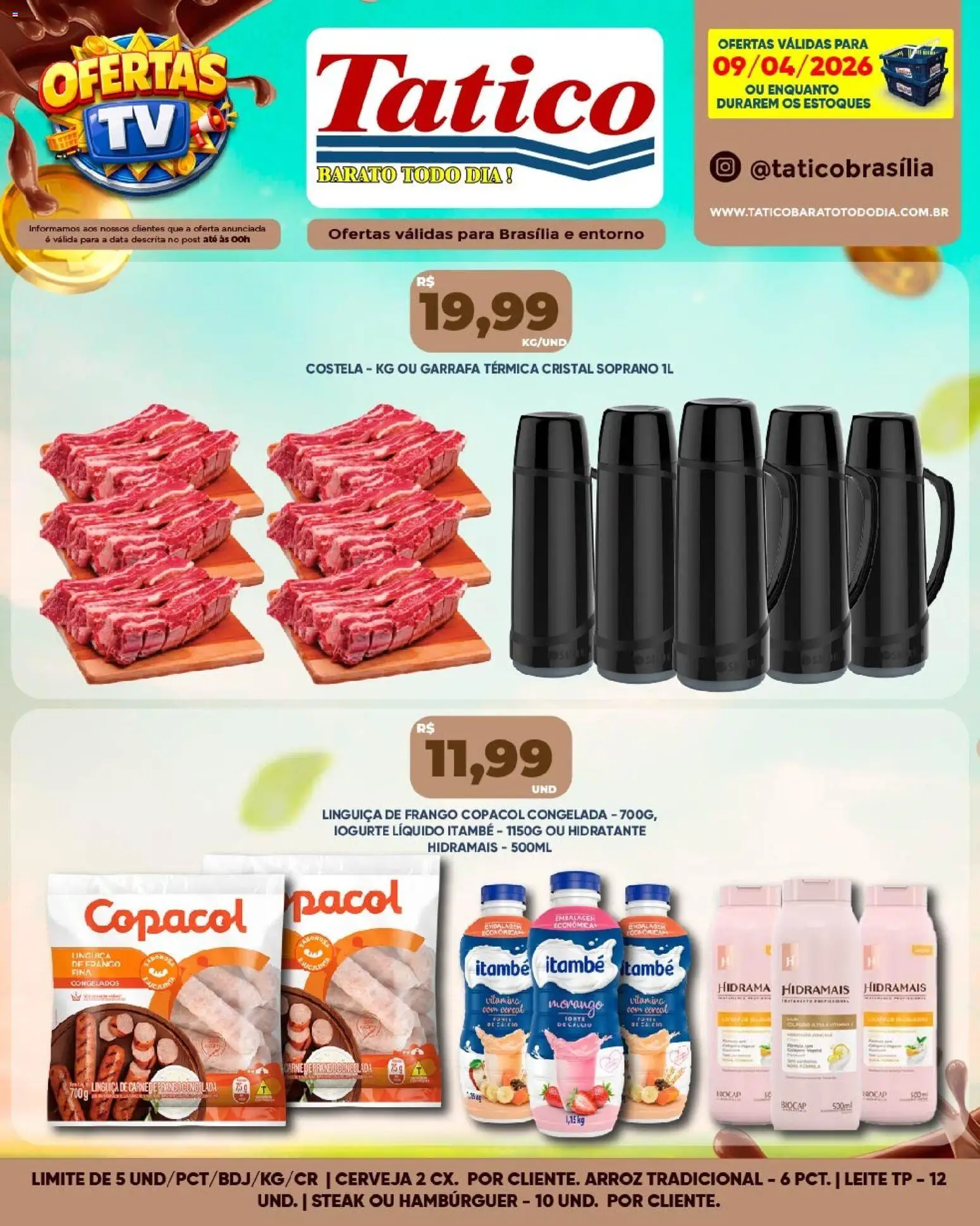 Tatico Folheto - válido de 09.04.2026 | Página: 12 | Produtos: Garrafa térmica, Iogurte, Cerveja, Frango
