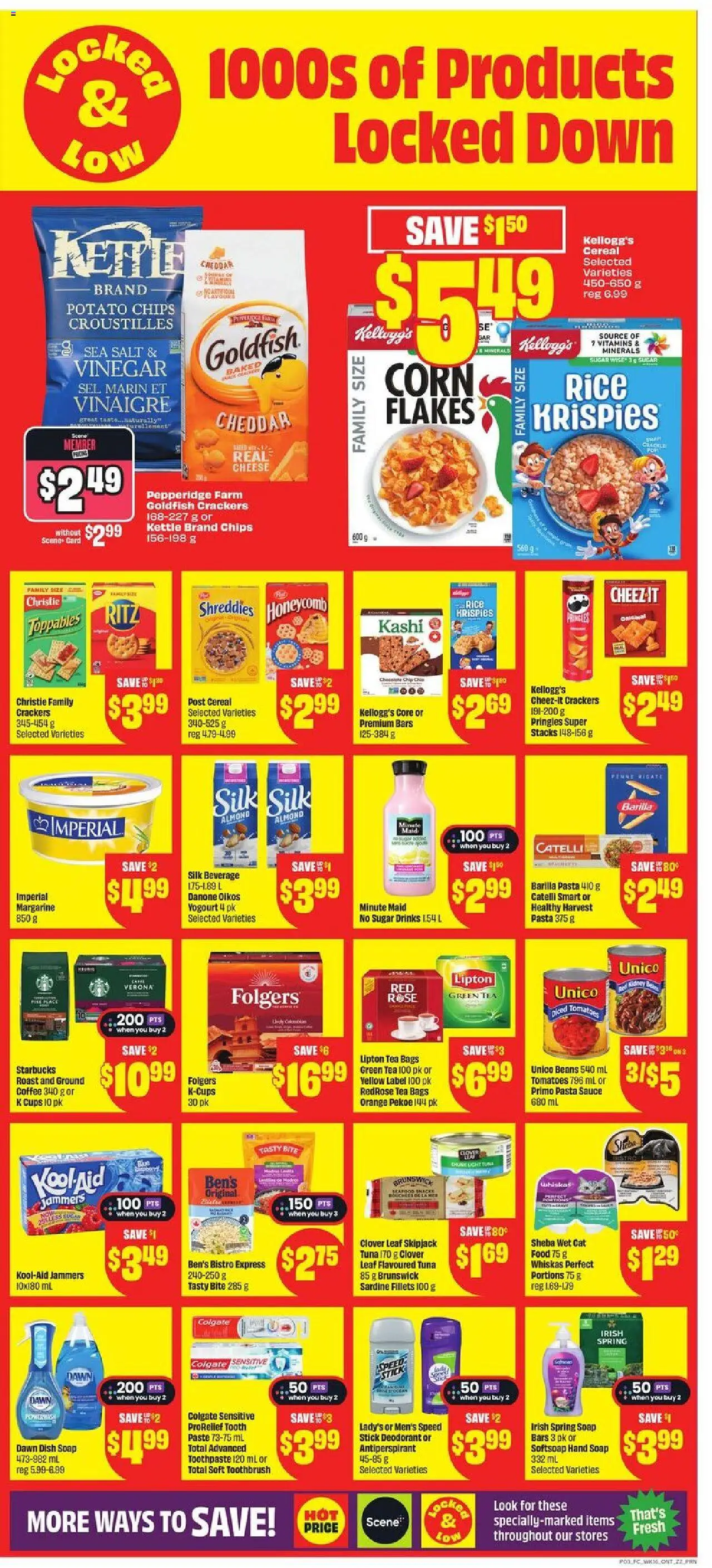 FreshCo flyer valid from 14.08.2025 | Page: 5 | Products: Rice, Tea, Pasta, Chips