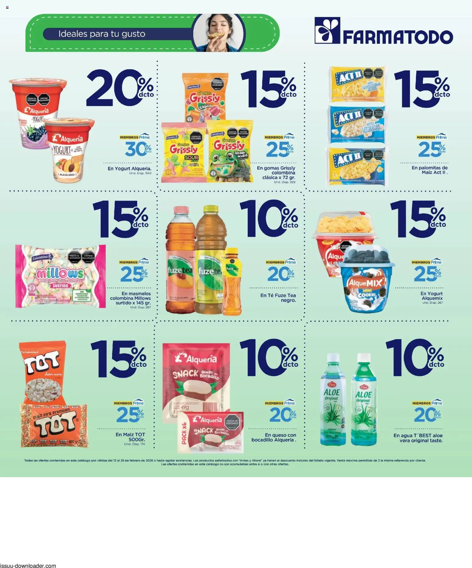 FarmaTodo revista - valida desde el 13.02.2026 | Página: 3 | Productos: Té, Maiz, Yogurt, Queso