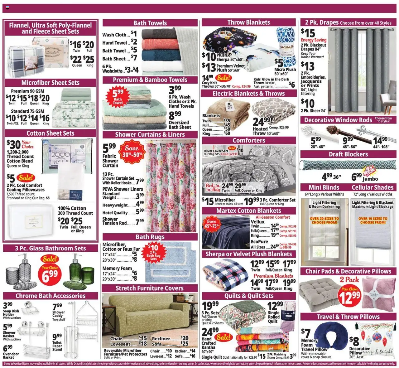 Ocean State Job Lot Weekly Ad - MA - valid from 16.10.2025 | Page: 6 | Products: Pillow, Sofa, Pads, Recliner