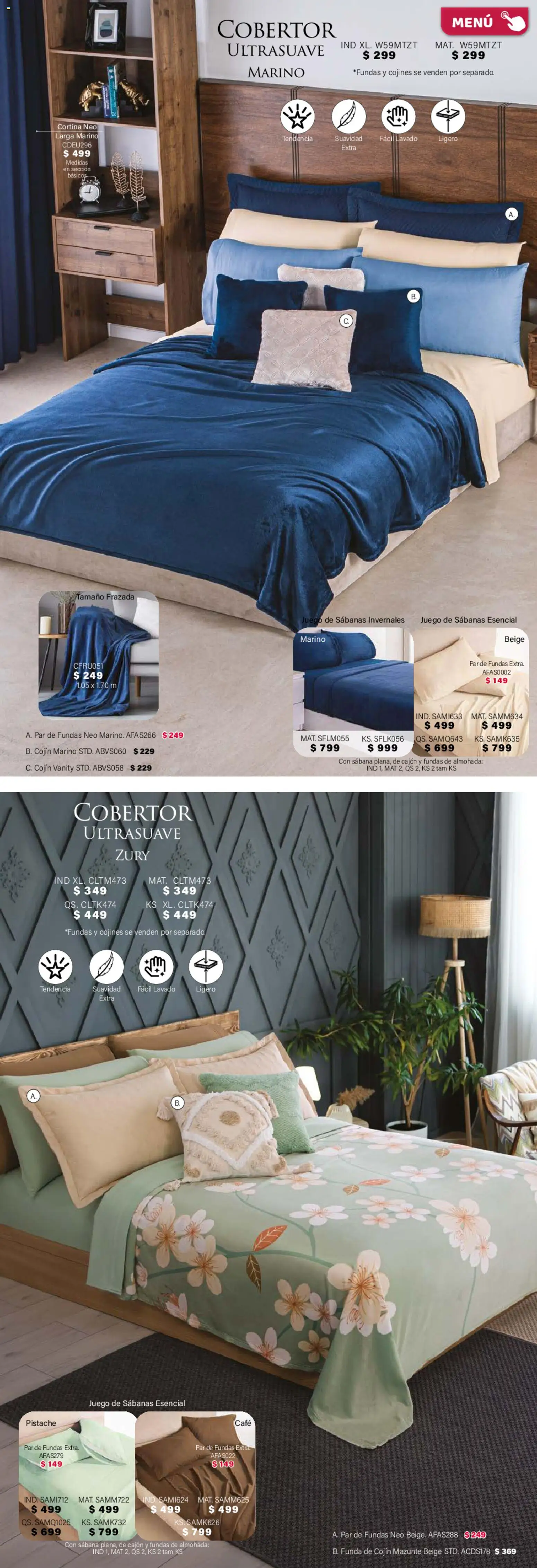 Nuevas ofertas de Colchas Concord válidas en toda la República Mexicana desde el 01.02.2026. ¡Encuentra las mejores ofertas en Colchas Concord catálogo! | Página: 192 | Productos: Café, Funda, Almohada, Sabanas