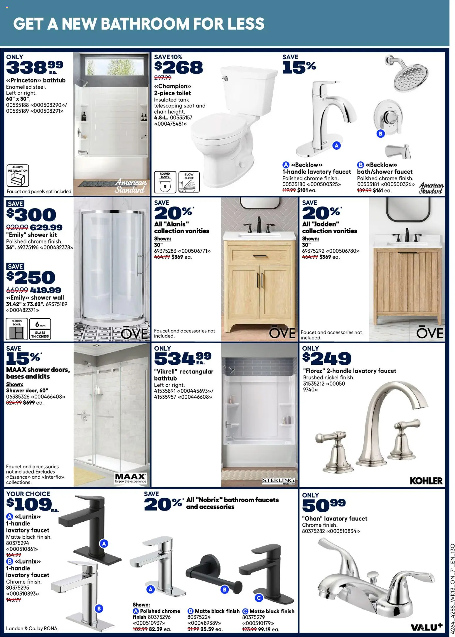 Rona flyer valid from 23.04.2026 | Page: 19 | Products: Chair, Shower