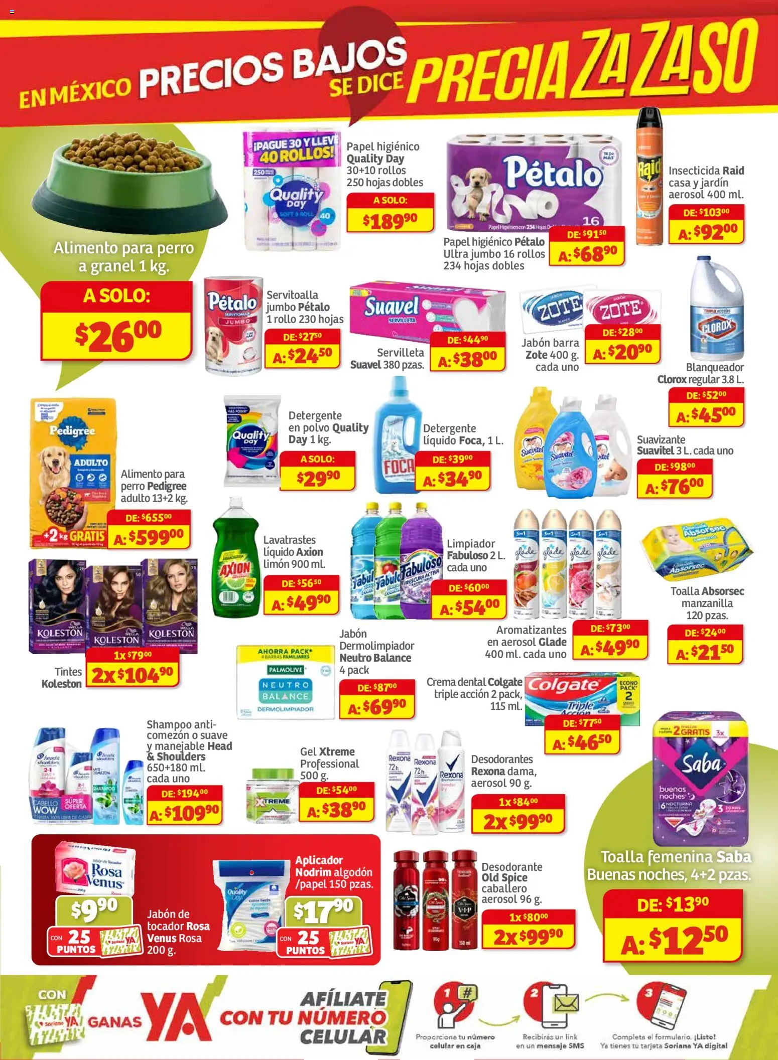 Nuevas ofertas de Soriana válidas en toda la República Mexicana desde el 27.11.2025. ¡Encuentra las mejores ofertas en Soriana - Pesito Valedor Mercado: Chih, Coah, Dur, NL, SLP, Tamps, Zac! | Página: 7 | Productos: Limón, Toalla, Caja, Jabón