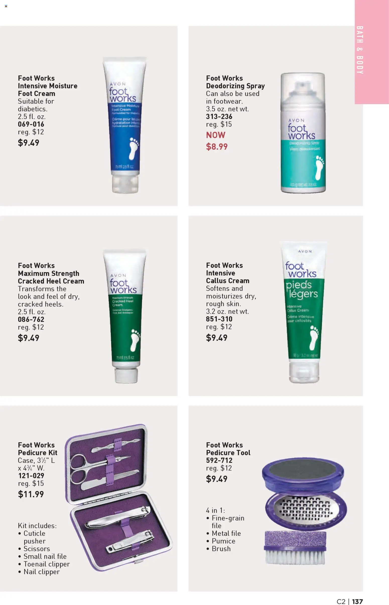Avon Brochure - valid from 14.01.2026 | Page: 137 | Products: Bath, Nail, Brush, Cream