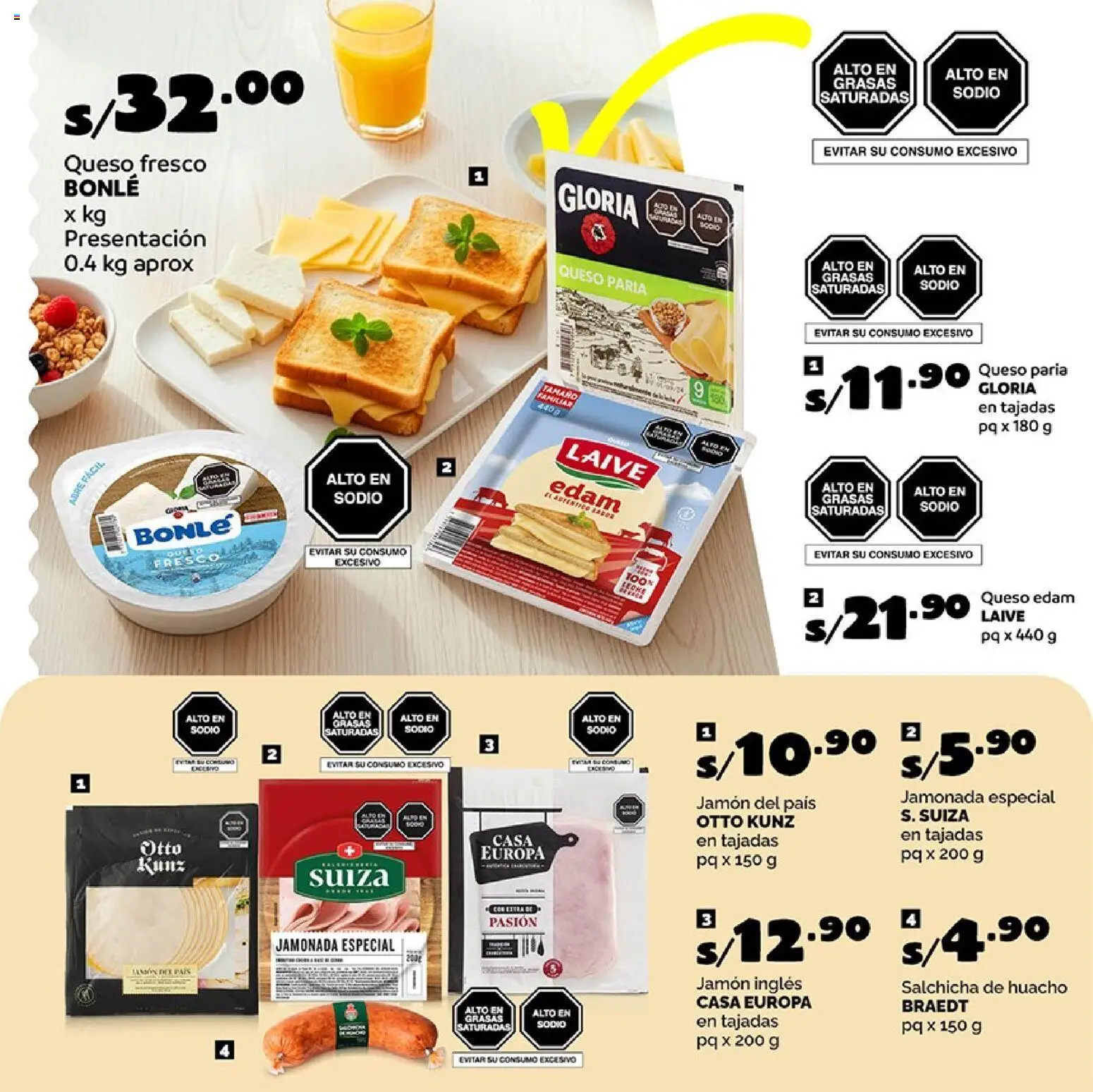 Catálogo Plaza Vea válido desde 27.04.2026 | Página: 2 | Productos: Queso, Jamón