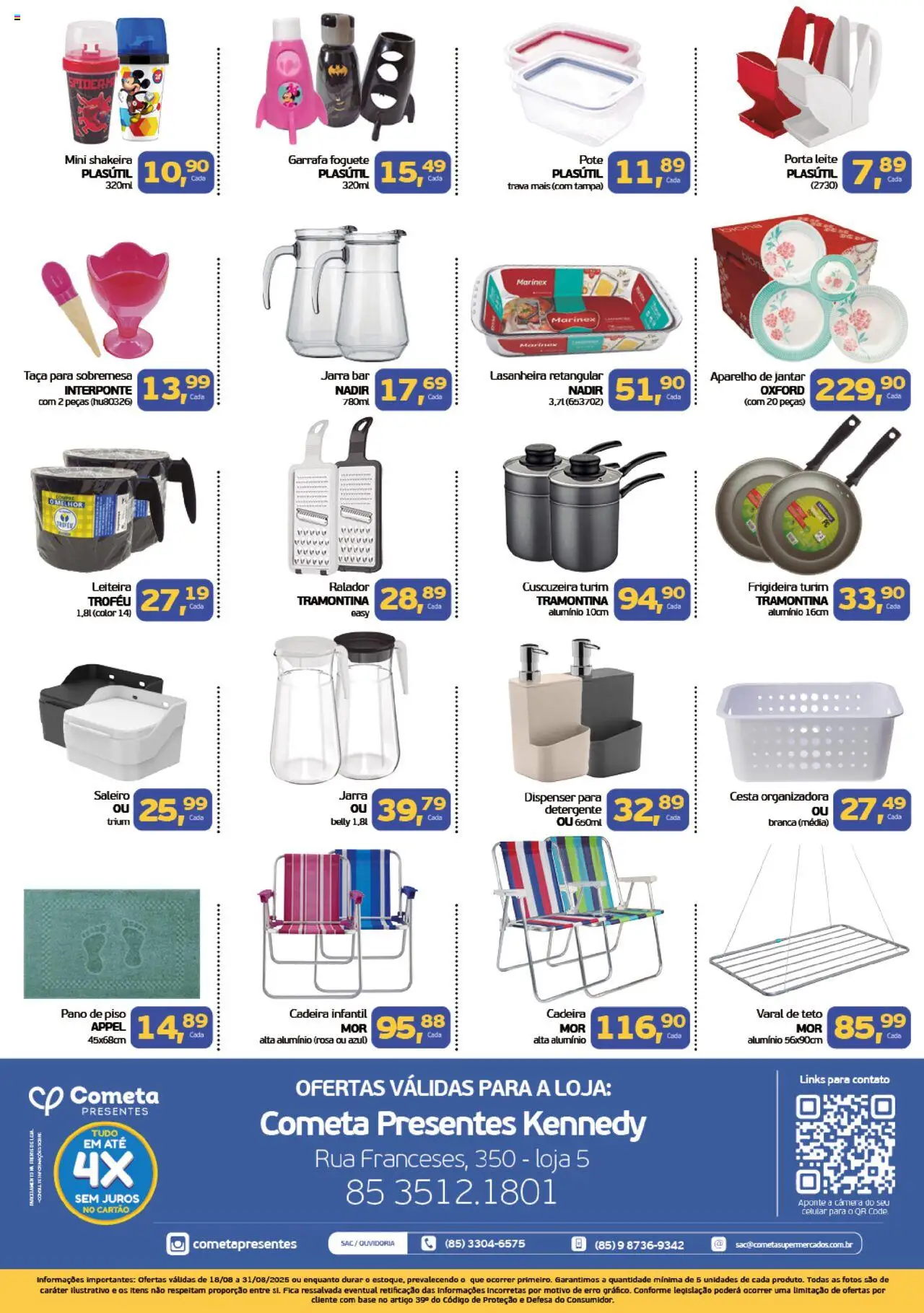Cometa Supermercados Folheto - válido de 18.08.2025 | Página: 2 | Produtos: Ralador, Cesta, Jarra, Câmera