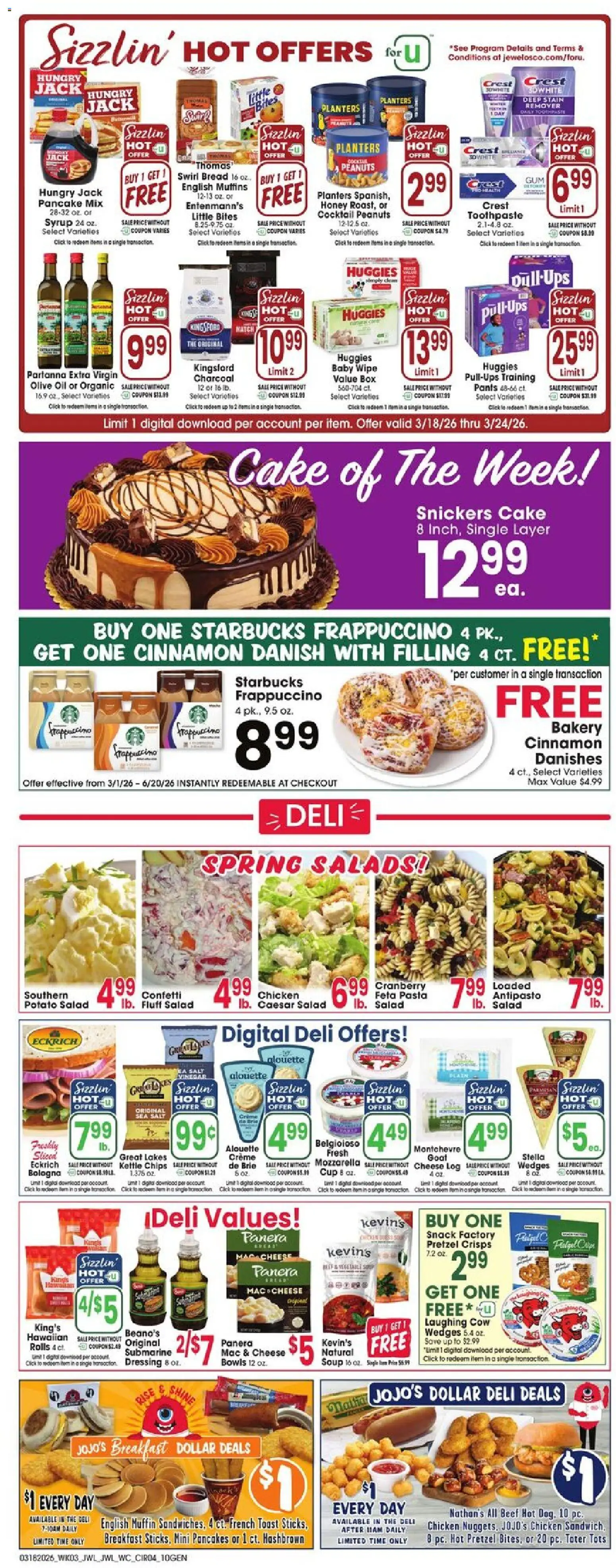 Jewel Osco Weekly Ad - IA - valid from 18.03.2026 | Page: 4 | Products: Oil, Salt, Muffin, Kettle