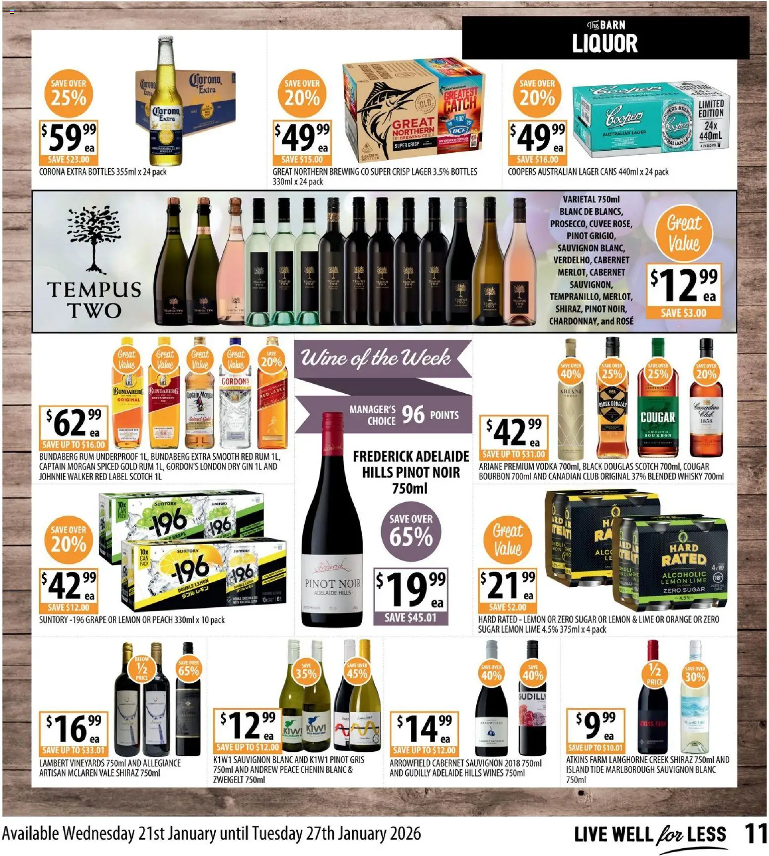 Supabarn catalogue - valid from 21.01.2026 | Page: 11 | Products: Wine, Vodka, Rum, Lemon