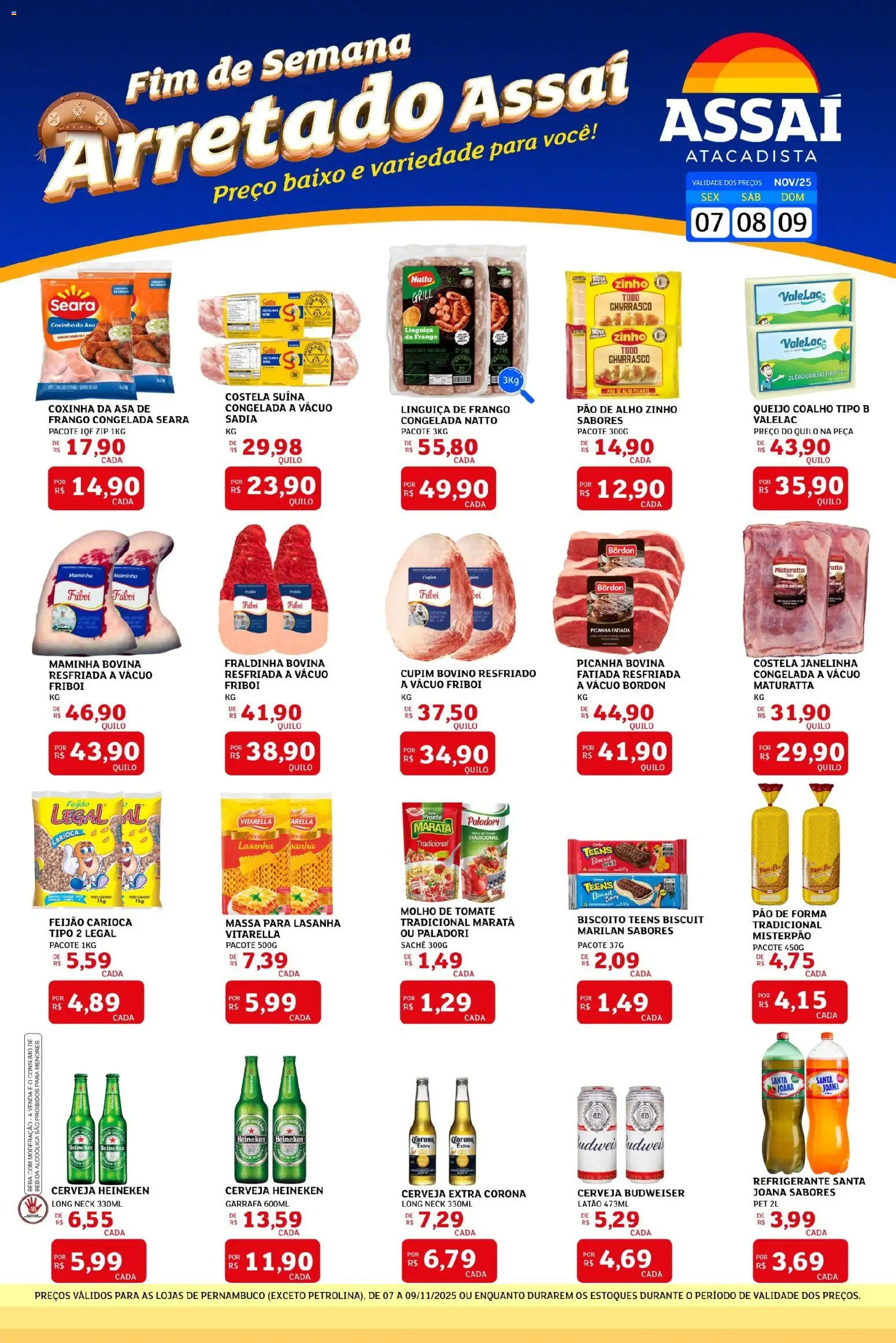 Assaí Atacadista Folheto - válido de 07.11.2025 | Página: 1 | Produtos: Grill, Linguiça, Heineken, Frango