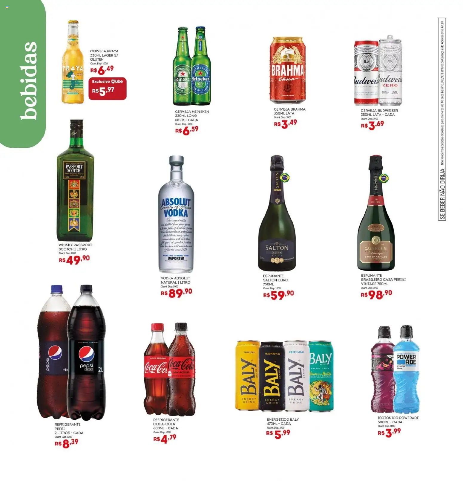 Bistek Supermercados Folheto - válido de 11.03.2026 | Página: 6 | Produtos: Cerveja Heineken, Açúcar, Isotônico, Açaí