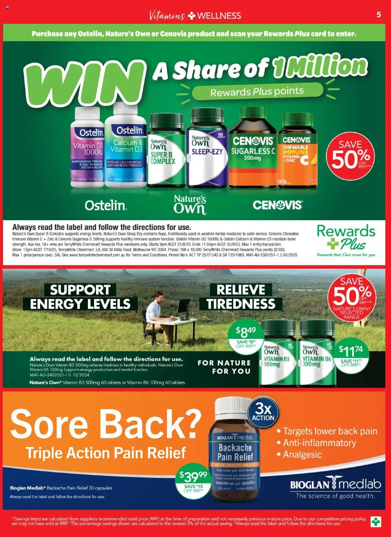 Terry White catalogue - valid from 21.08.2025 | Page: 8 | Products: Herbal, Tablets, Pain relief, Zinc
