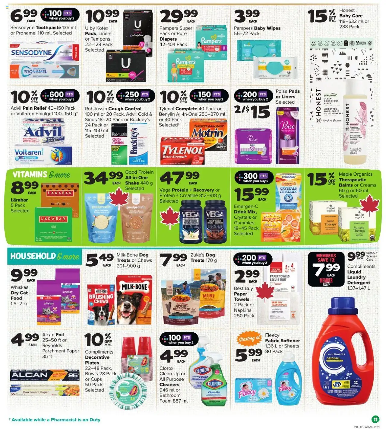 Thrifty Foods flyer valid from 09.10.2025 | Page: 12 | Products: Toothpaste, Fabric softener, Detergent