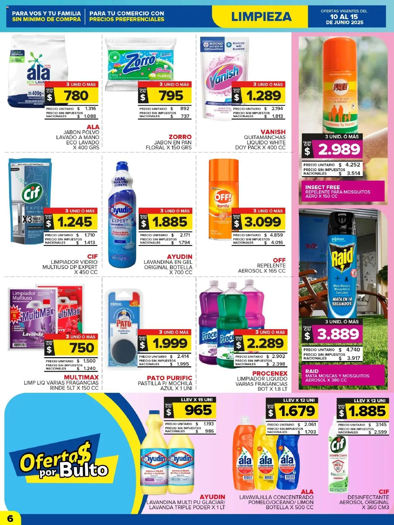 Carrefour Maxi catálogo │ válido desde el 10.06.2025 | Página: 6 | Productos: Mata moscas, Quitamanchas, Pan, Limpiador