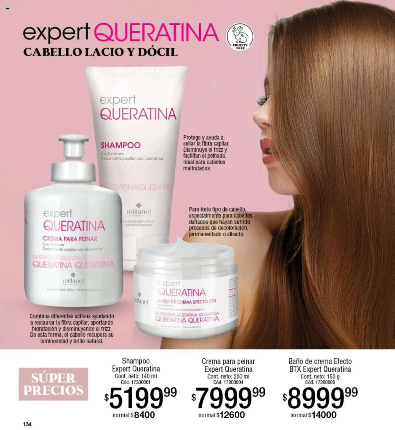 Millanel catálogo │ válido desde el 18.08.2025 | Página: 134 | Productos: Baño, Shampoo, Brillo, Crema